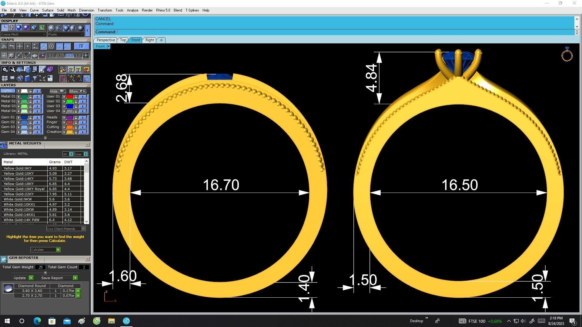 6709 Wedding Ring 3D print model_6