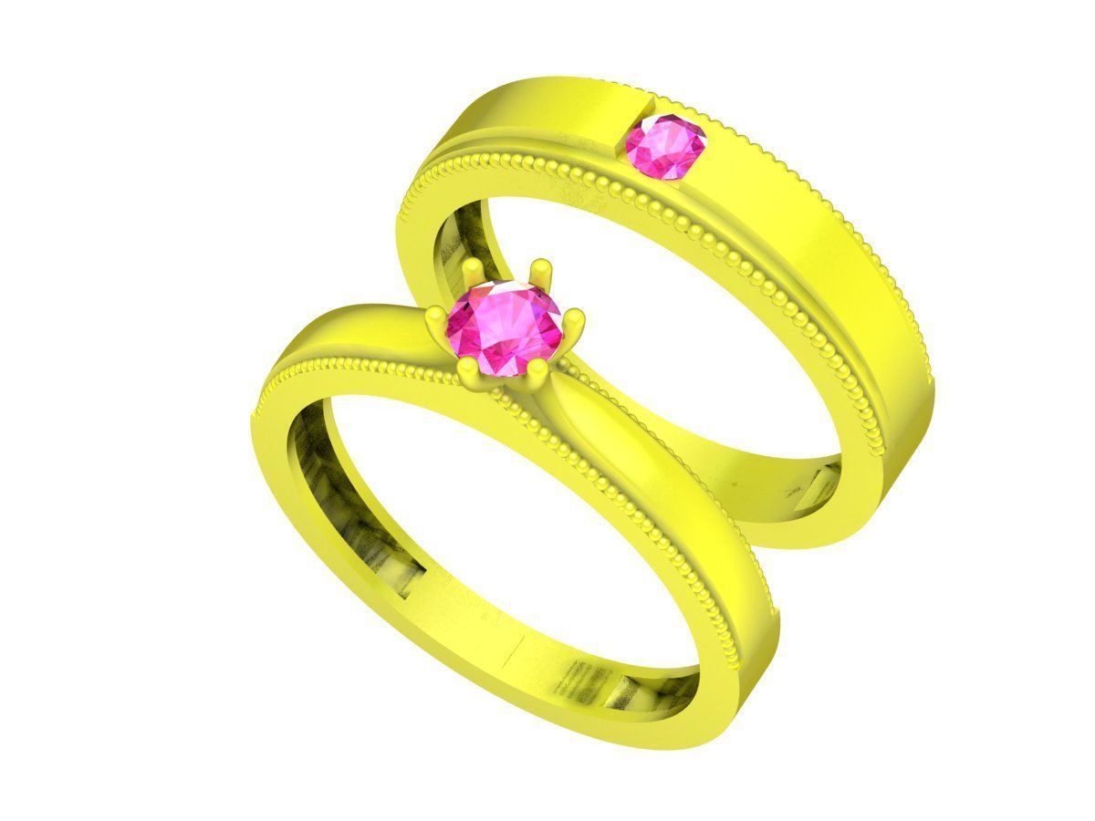 6709 Wedding Ring 3D print model_3