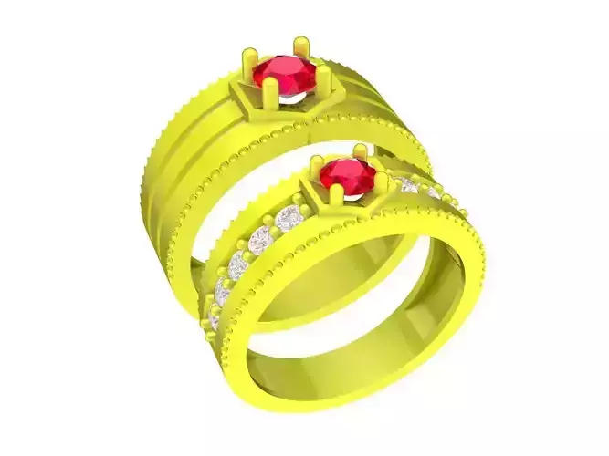 6710 Korean Style Diamond Wedding Ring