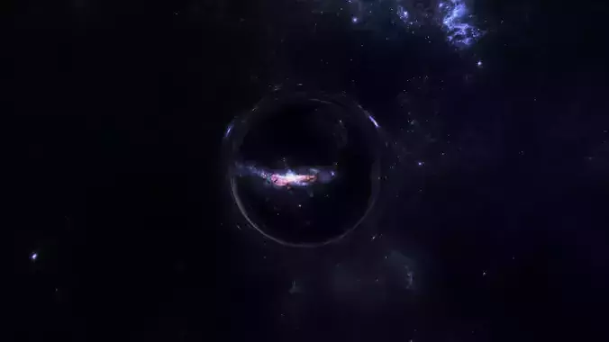 Warmhole intersteller Low-poly 3D model