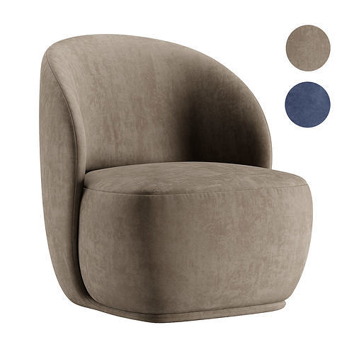 Armchair Leno mini Low-poly 3D model