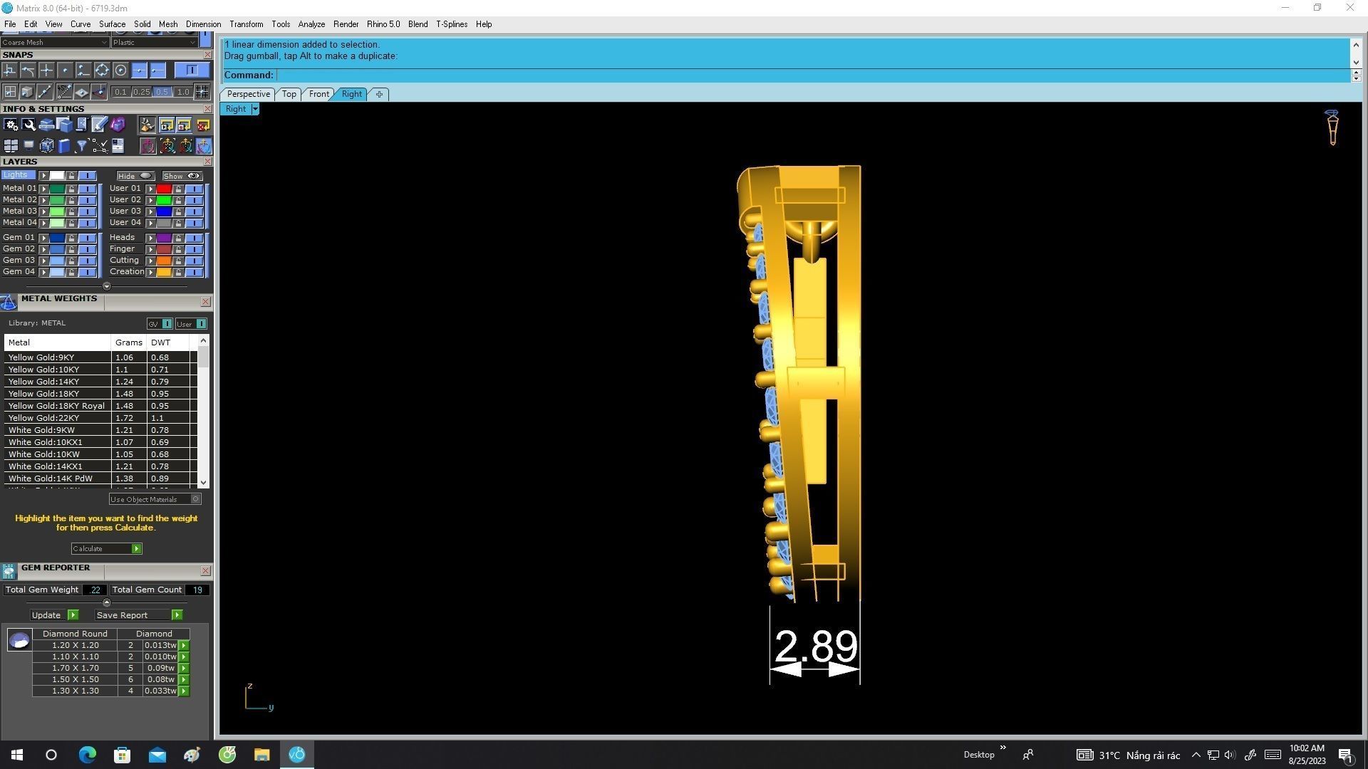 6719 Diamond Cross Pendant 3D print model_7