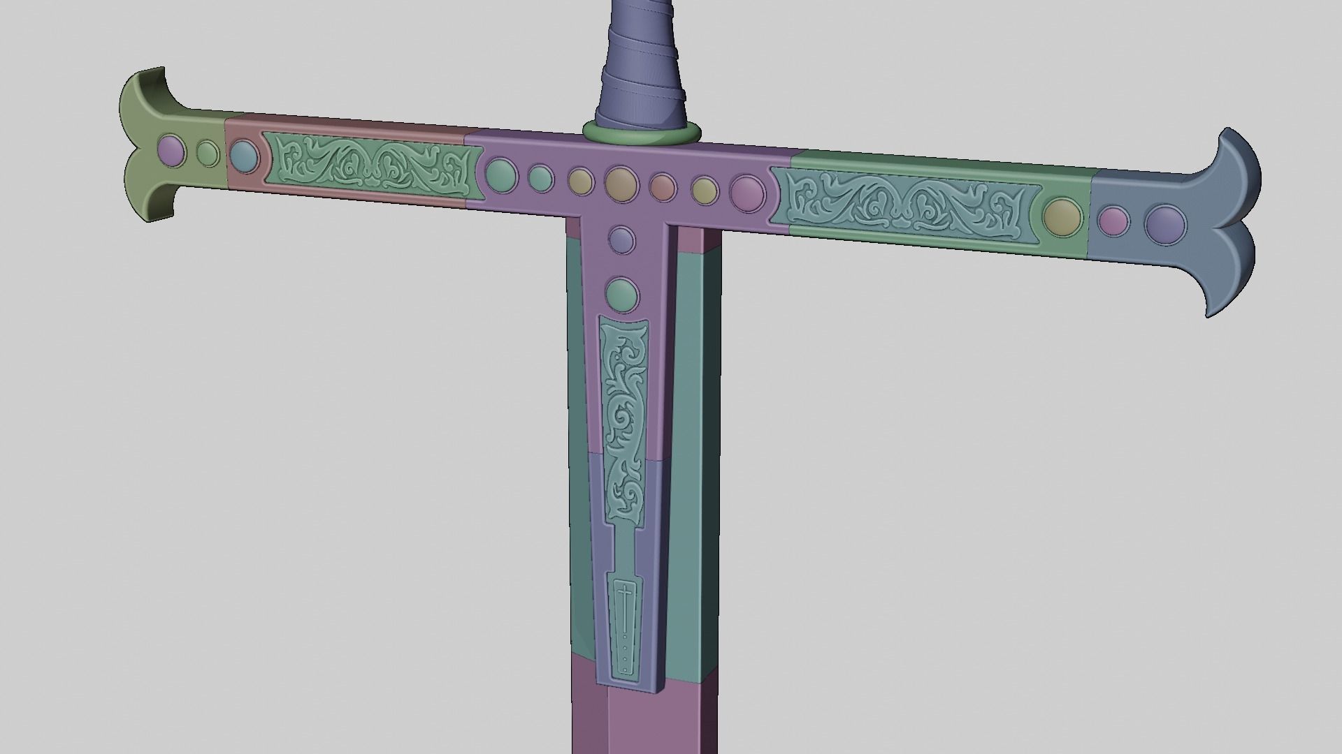 one piece mihawk sword Yoru 3D print model_8