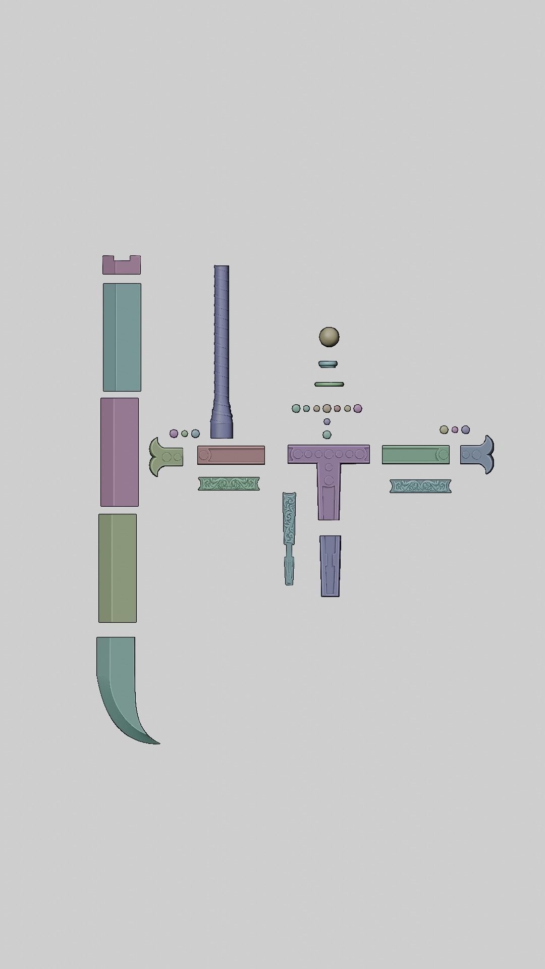 one piece mihawk sword Yoru 3D print model_4