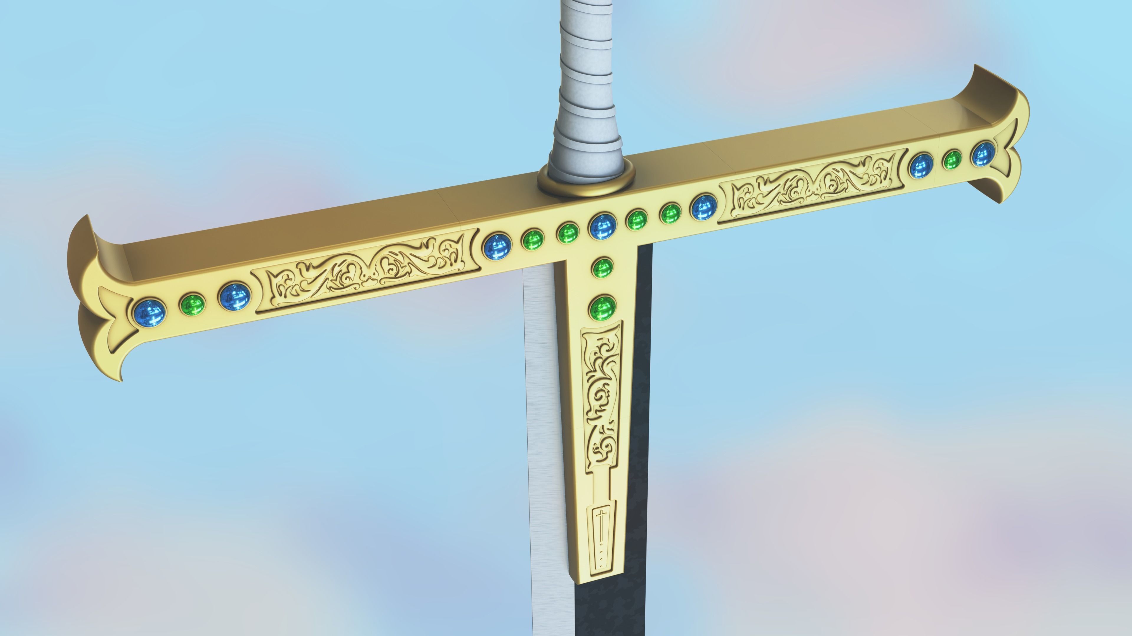 one piece mihawk sword Yoru 3D print model_5