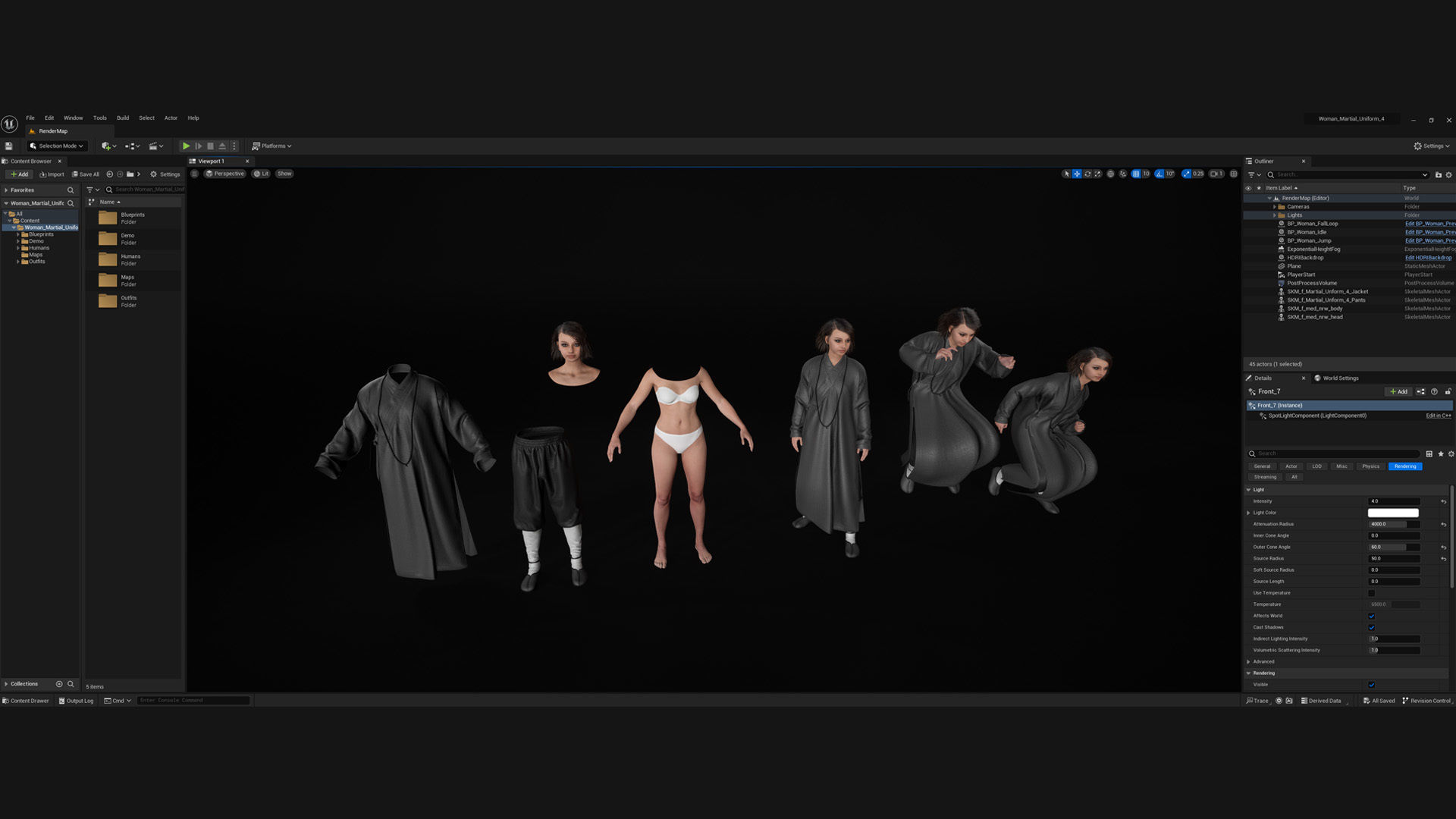 Mens and Womens Martial outfits 3D Model Collection_15