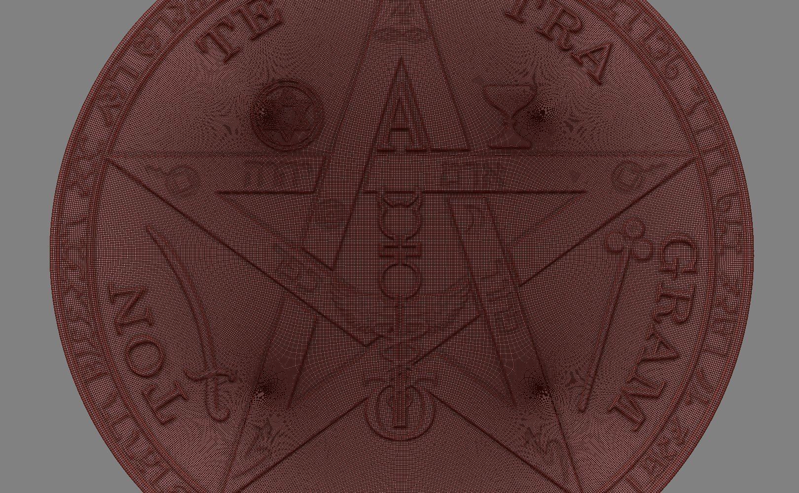 Tetragrammaton Amulet 3D print model_9