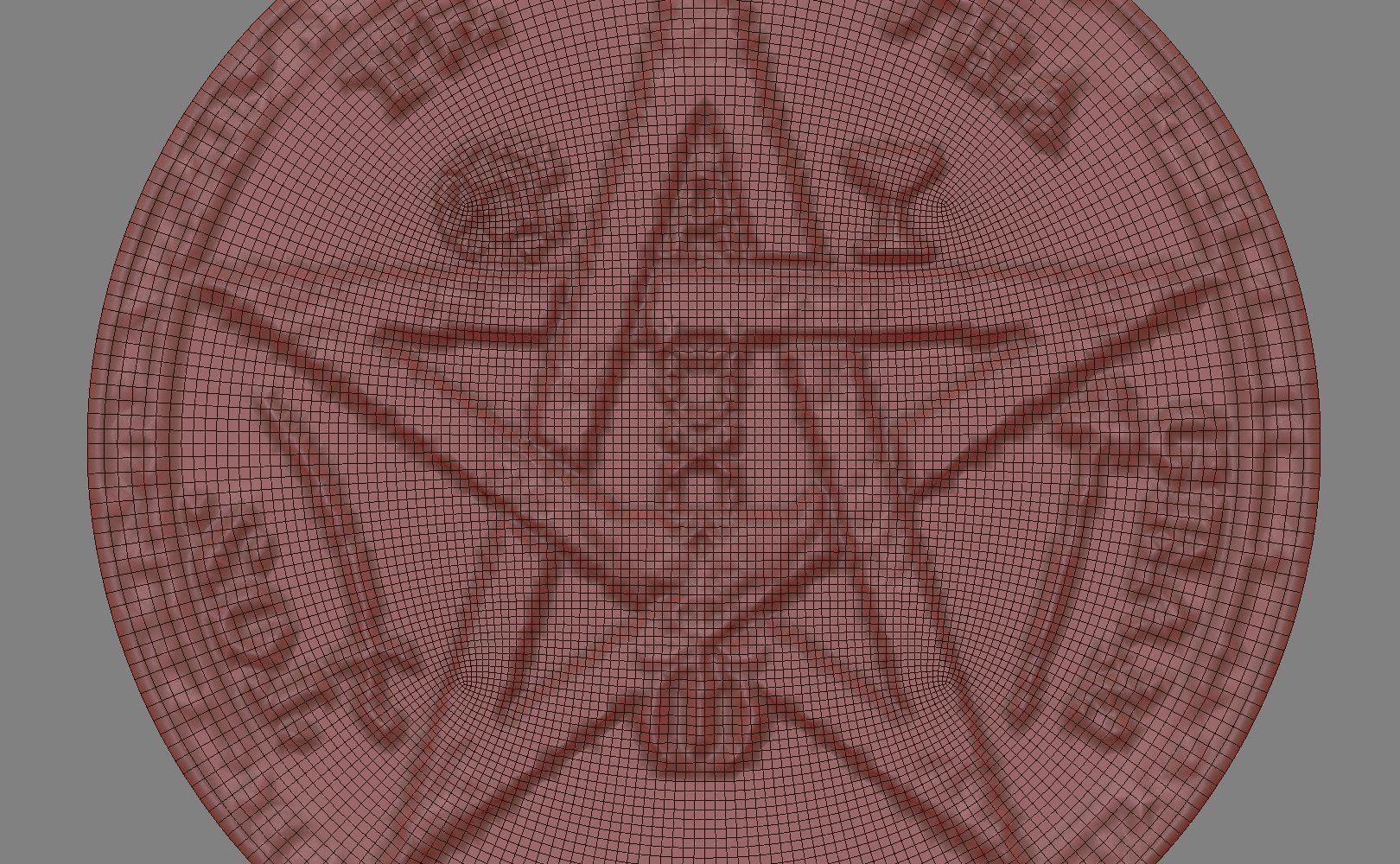 Tetragrammaton Amulet 3D print model_11