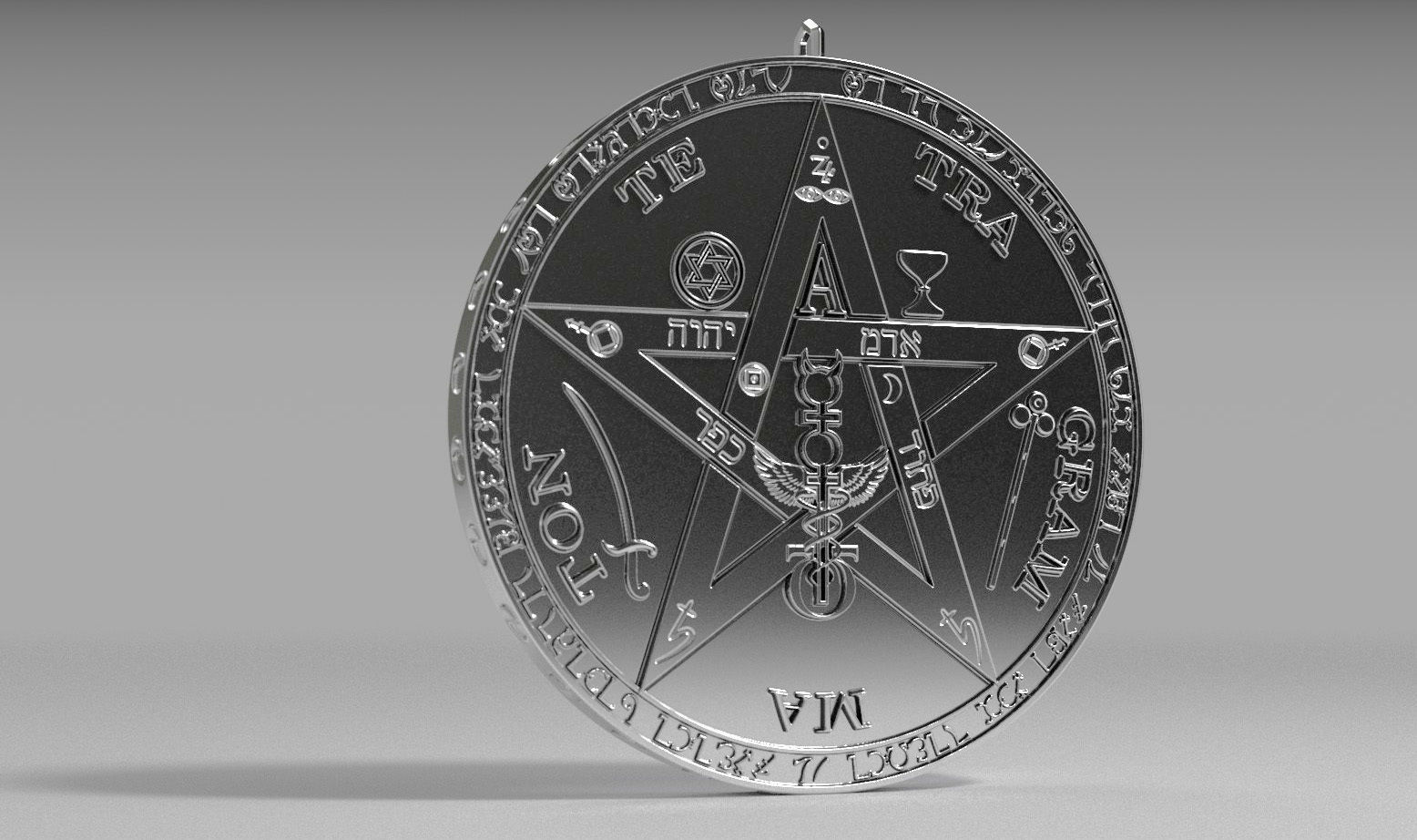 Tetragrammaton Amulet 3D print model_20