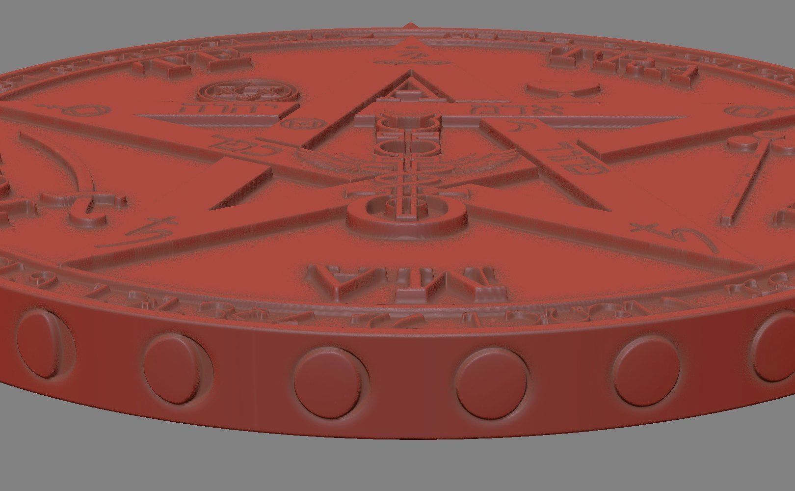 Tetragrammaton Amulet 3D print model_19