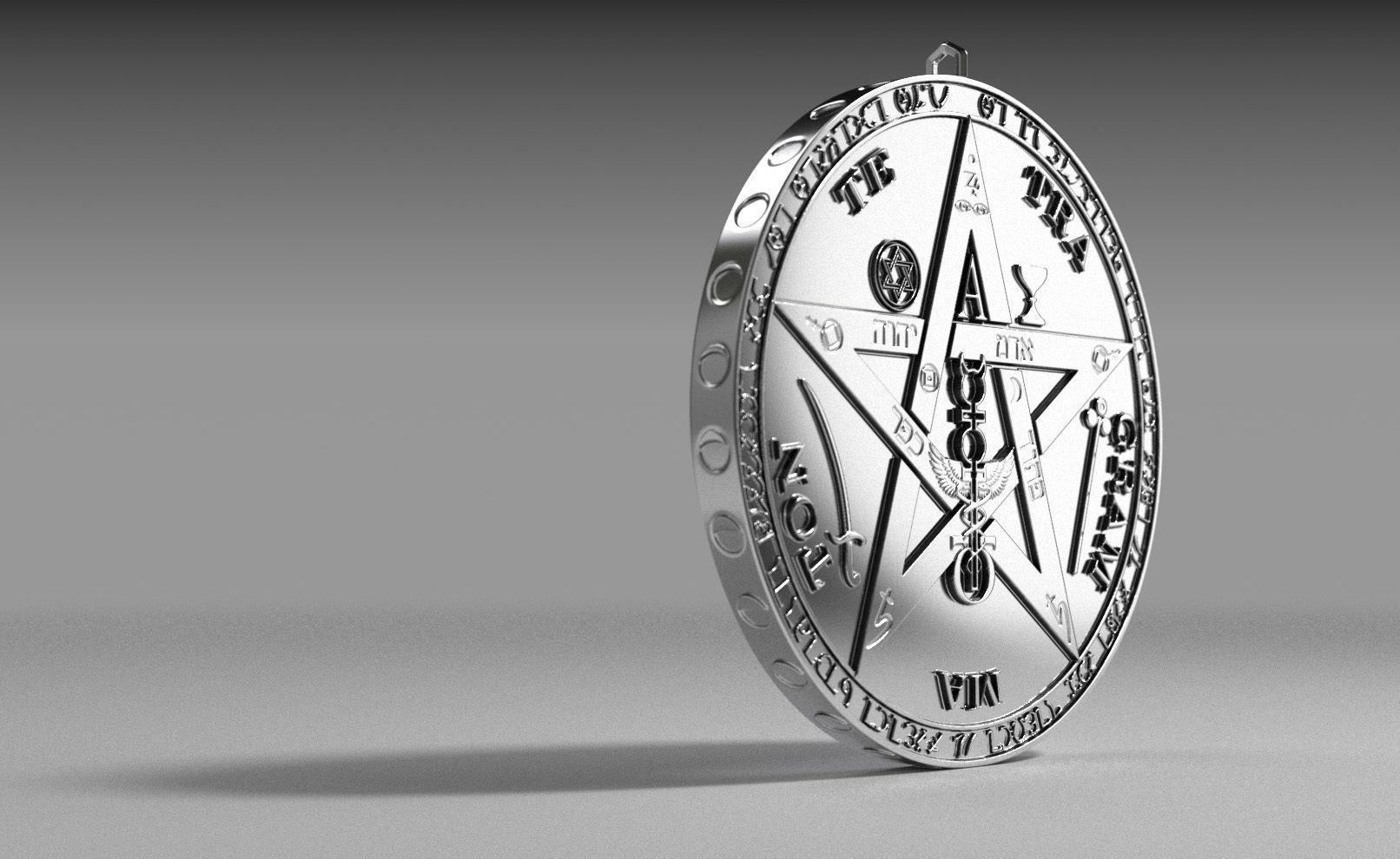 Tetragrammaton Amulet 3D print model_0