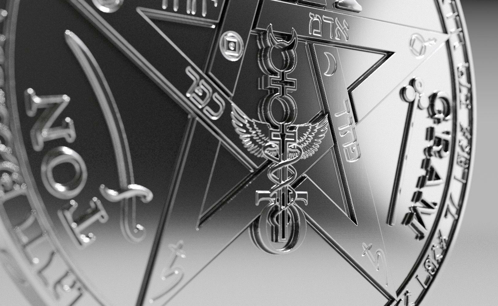 Tetragrammaton Amulet 3D print model_4