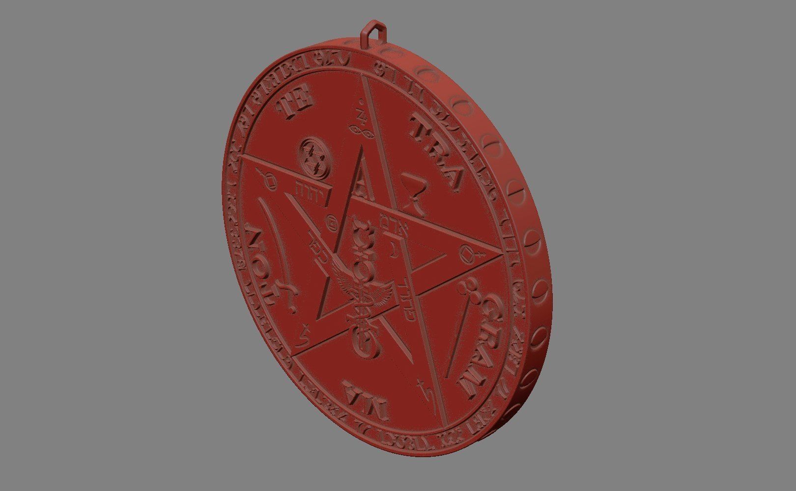 Tetragrammaton Amulet 3D print model_17