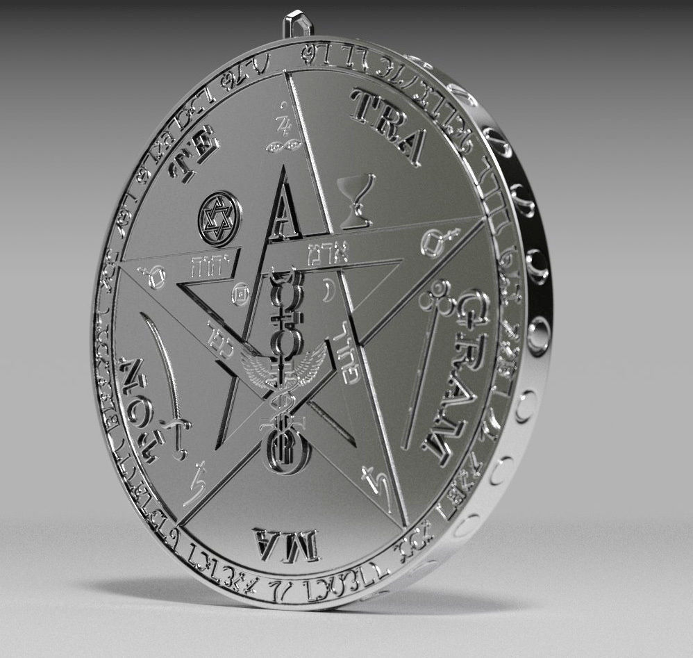 Tetragrammaton Amulet 3D print model_5