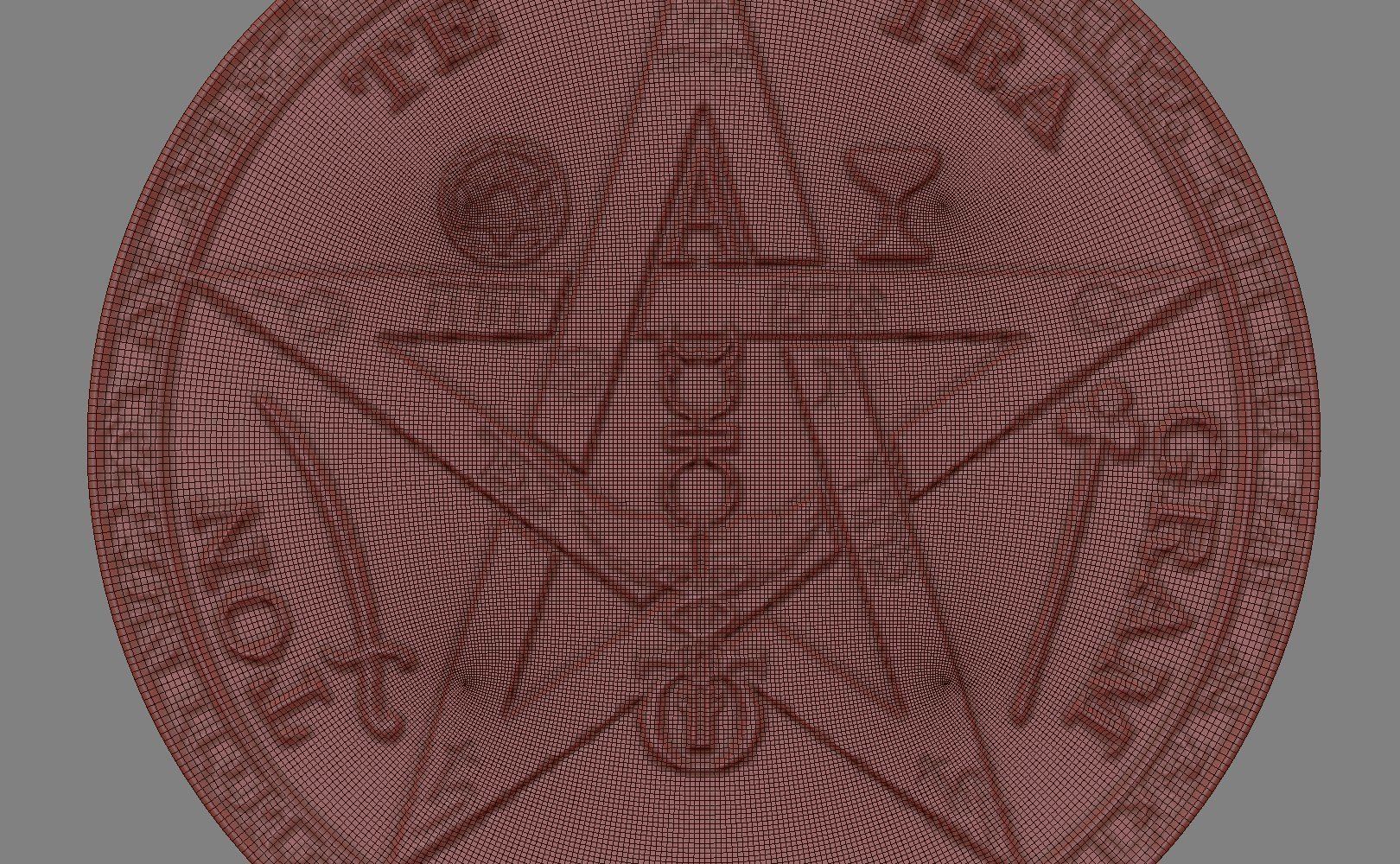 Tetragrammaton Amulet 3D print model_10