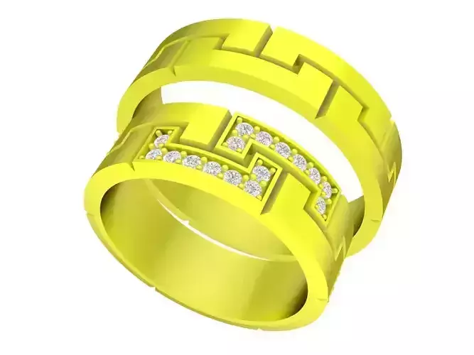 6725 Diamond Art Wedding Rings