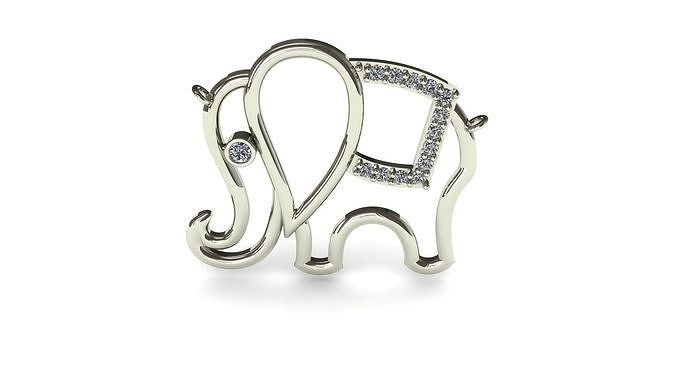 Elephant  pendants 3D print model