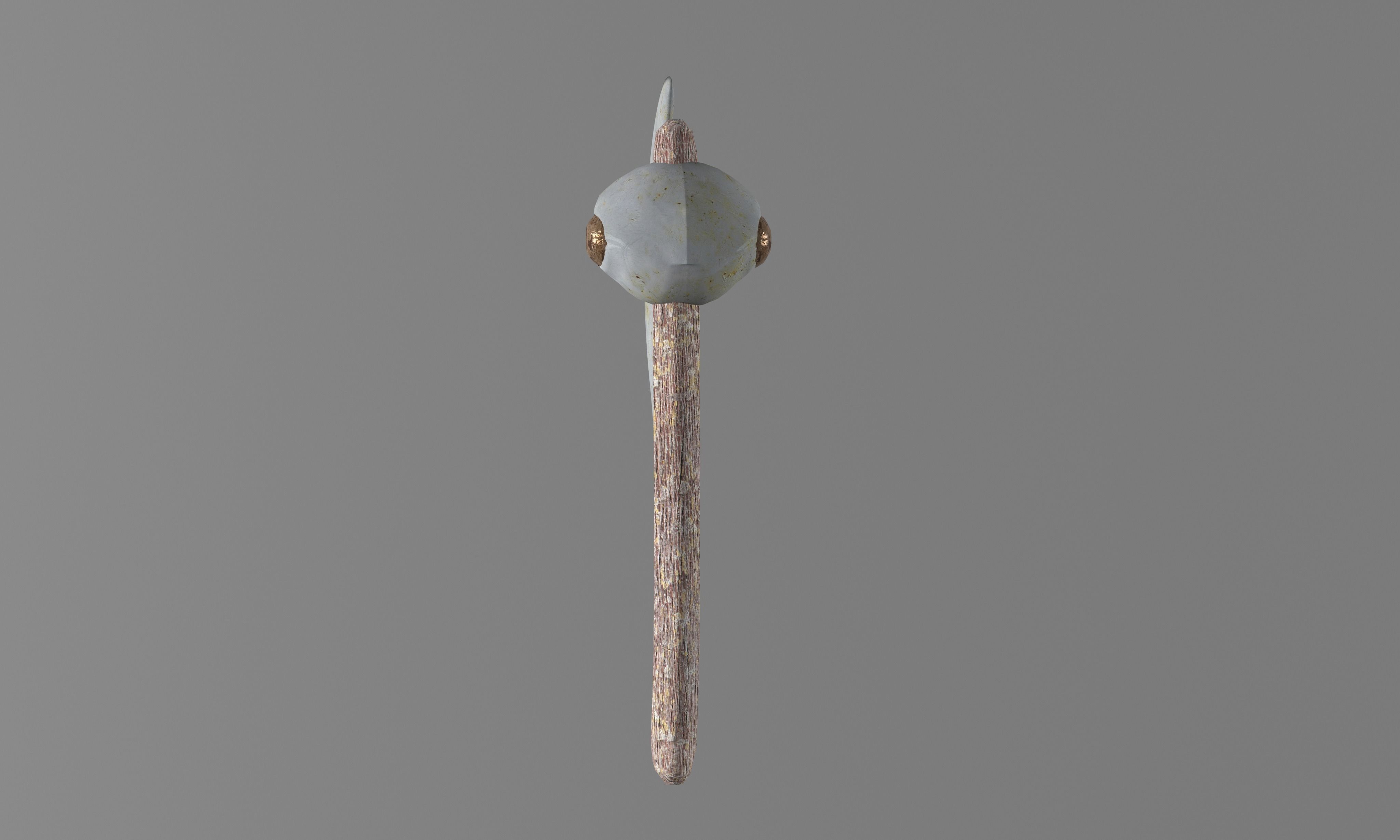 War Axe Low-poly 3D model_10