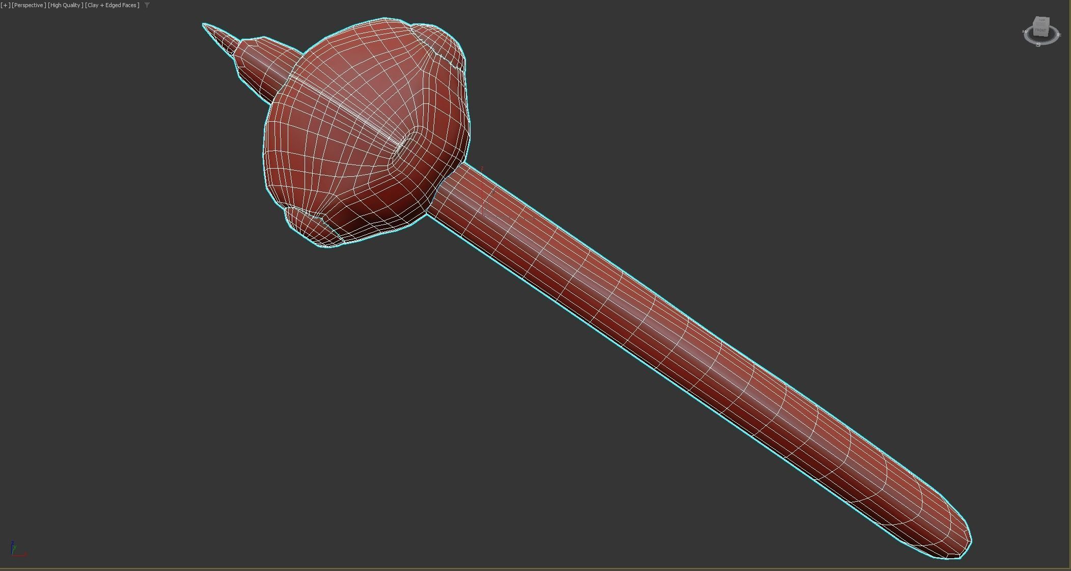 War Axe Low-poly 3D model_18