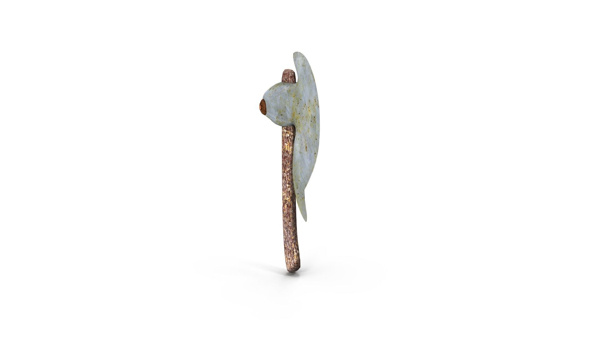 War Axe Low-poly 3D model_7