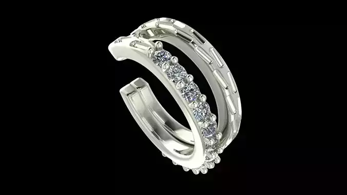 Diamond Earring 4  STL Jewelry Model for 3D Printing Projects 3D print model