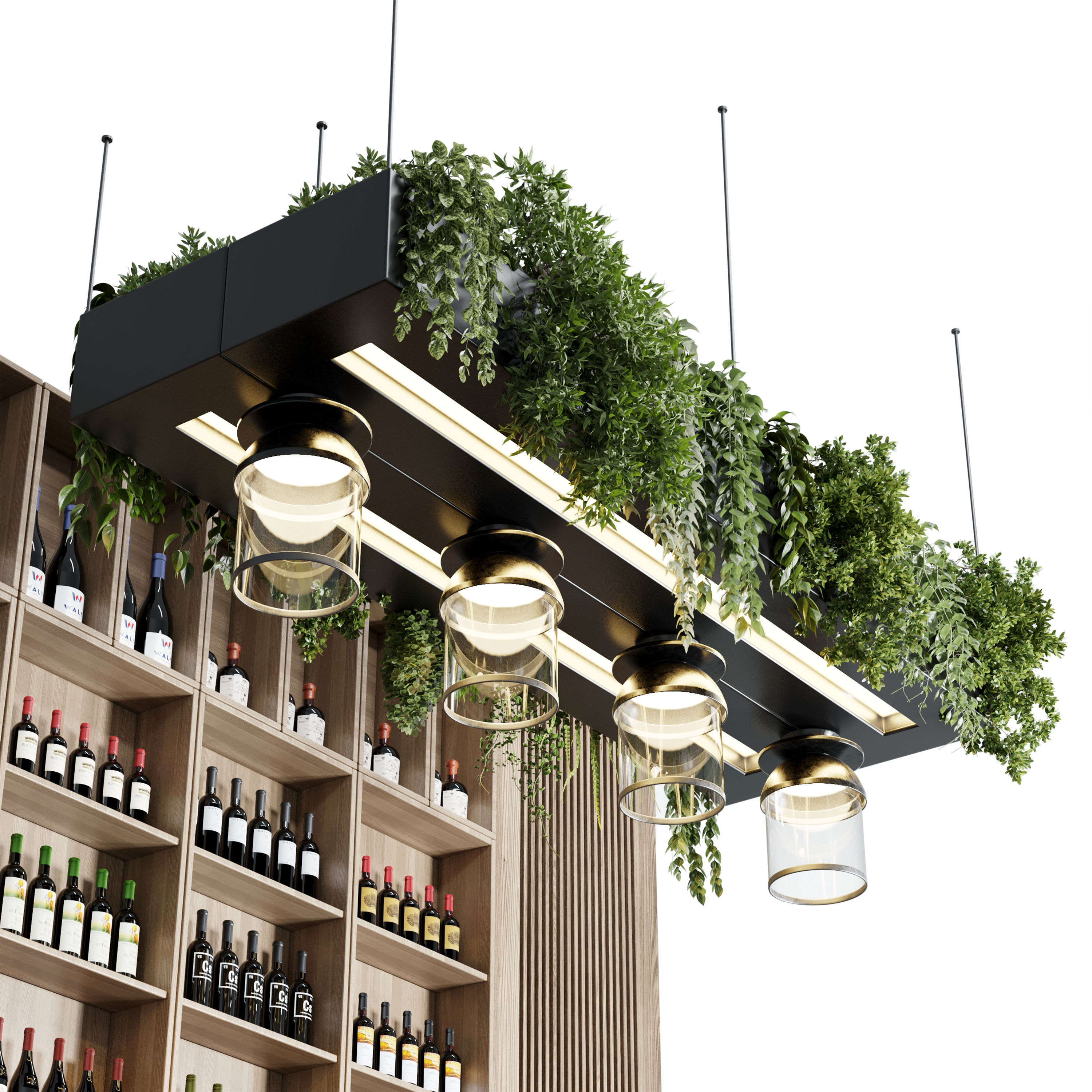 Reception Desk for Restaurant and Caffe with cabinet Low-poly 3D model_3