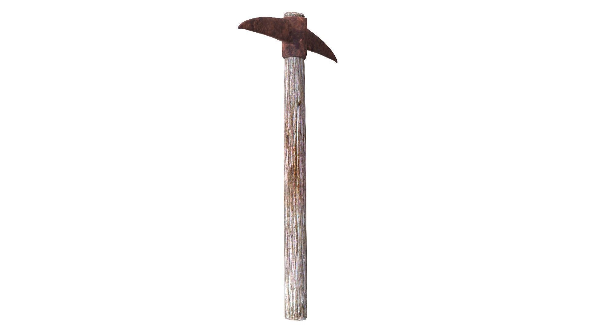Pick Axe Tools Low-poly 3D model_15