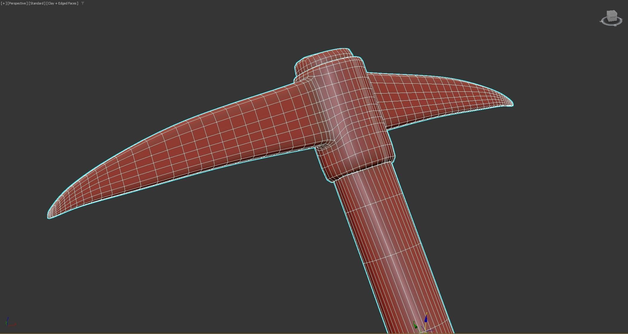 Pick Axe Tools Low-poly 3D model_20