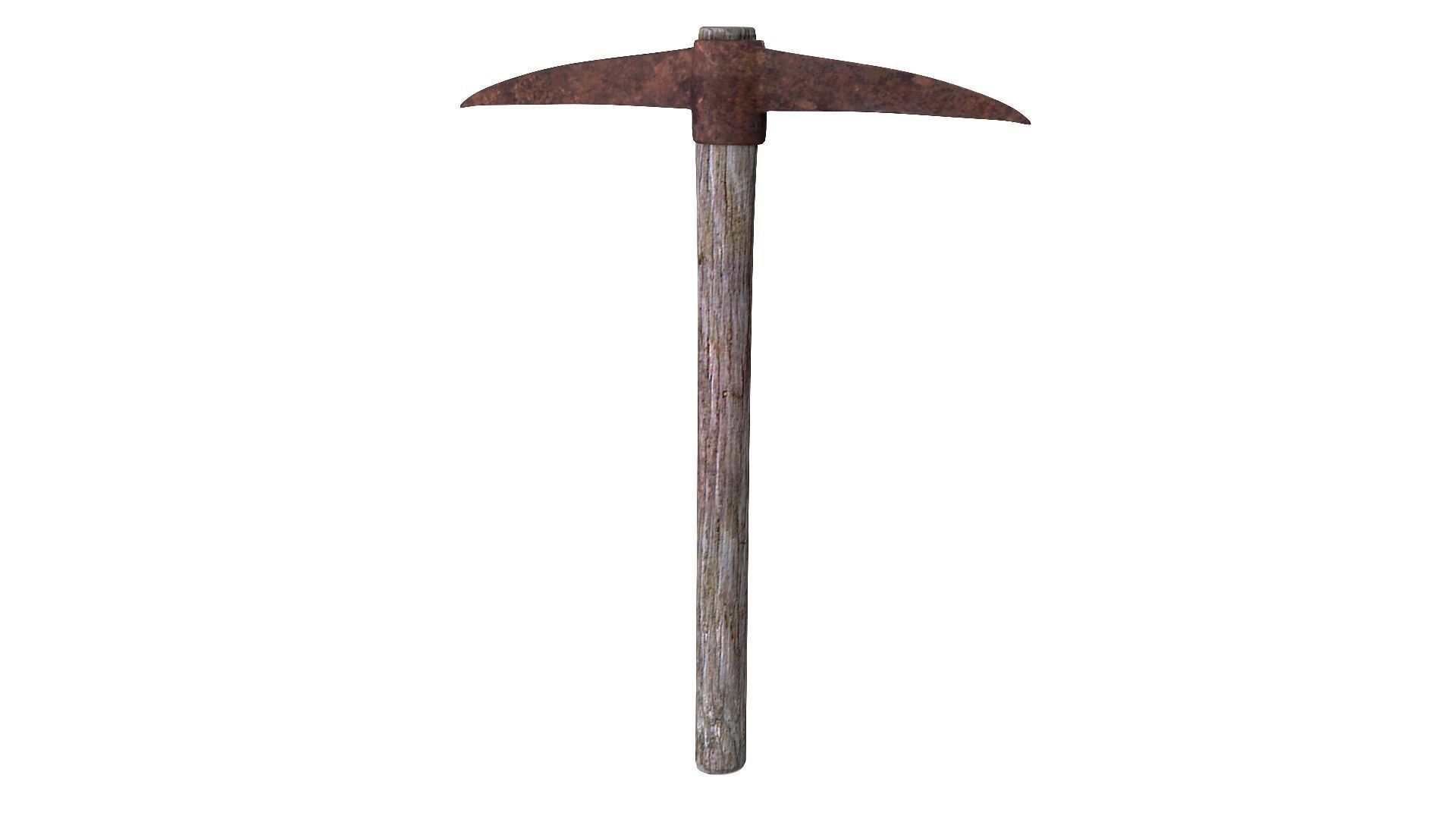 Pick Axe Tools Low-poly 3D model_11