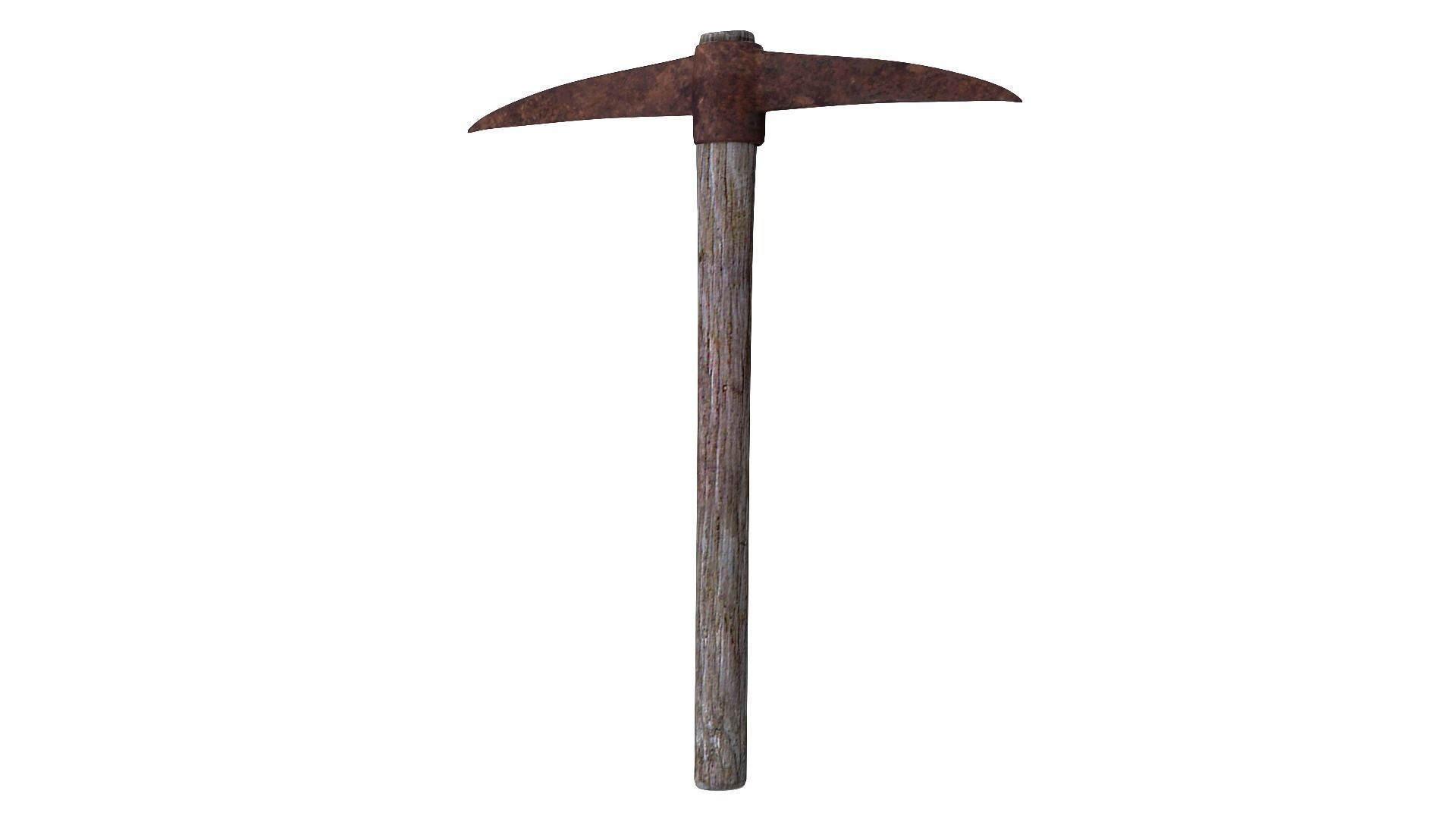 Pick Axe Tools Low-poly 3D model_14