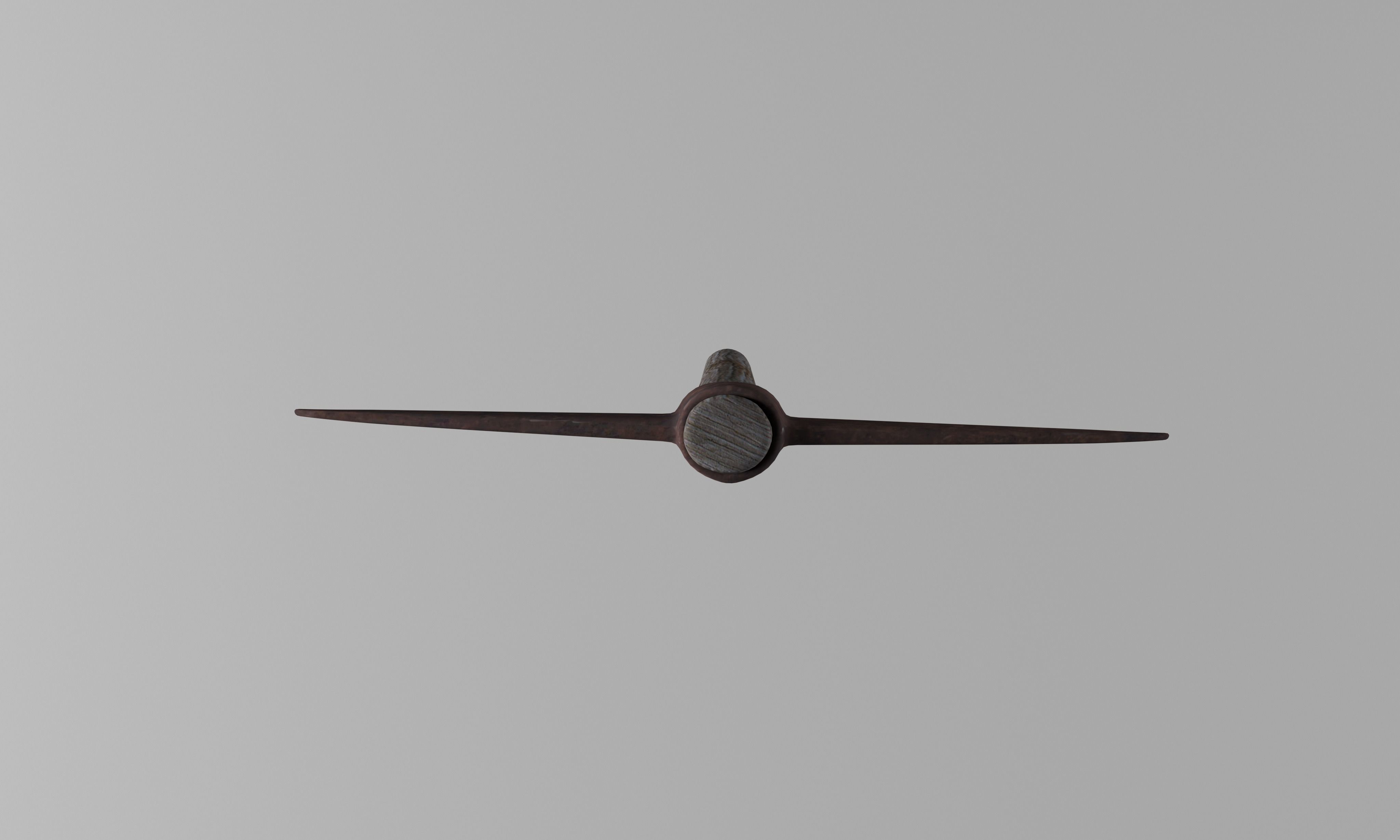 Pick Axe Tools Low-poly 3D model_3