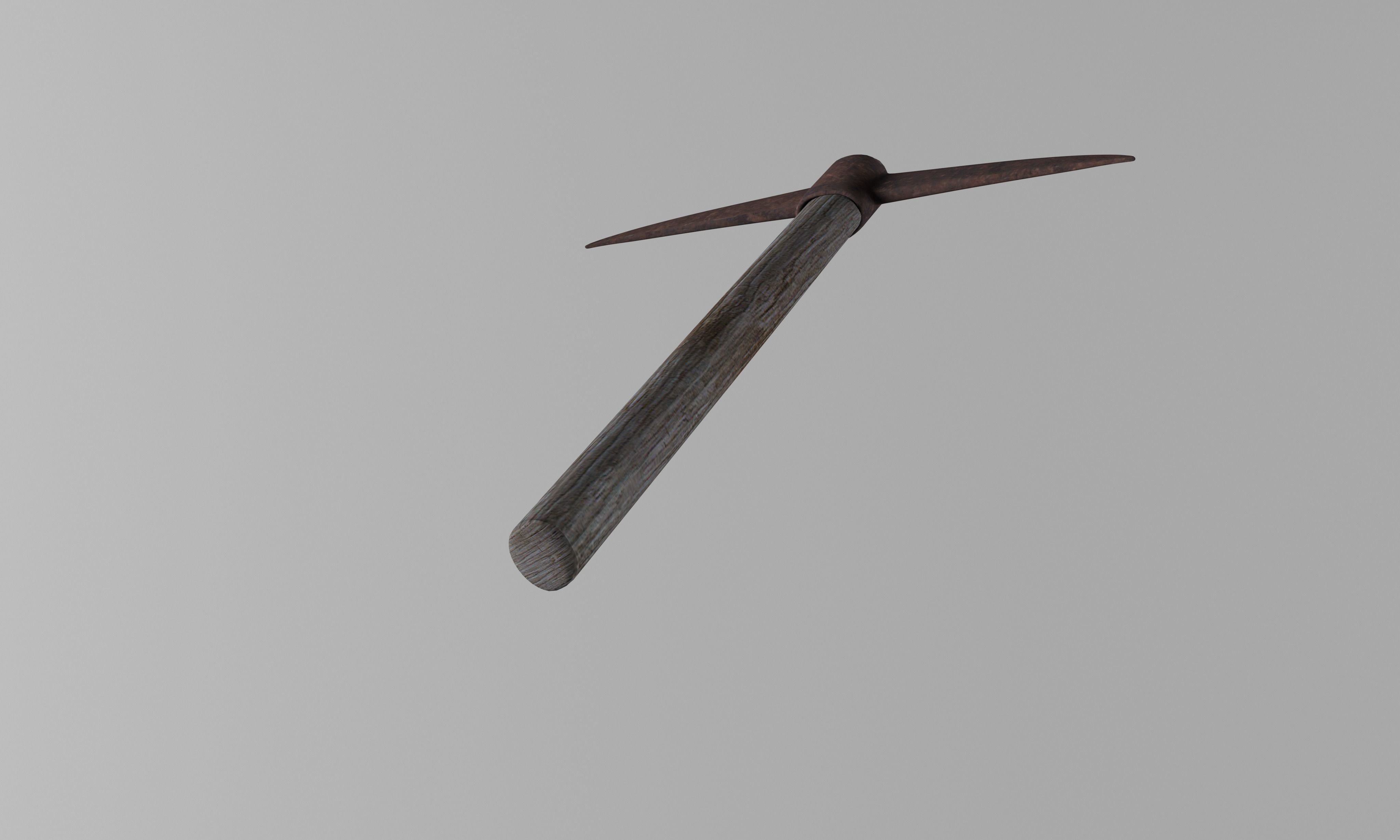 Pick Axe Tools Low-poly 3D model_2