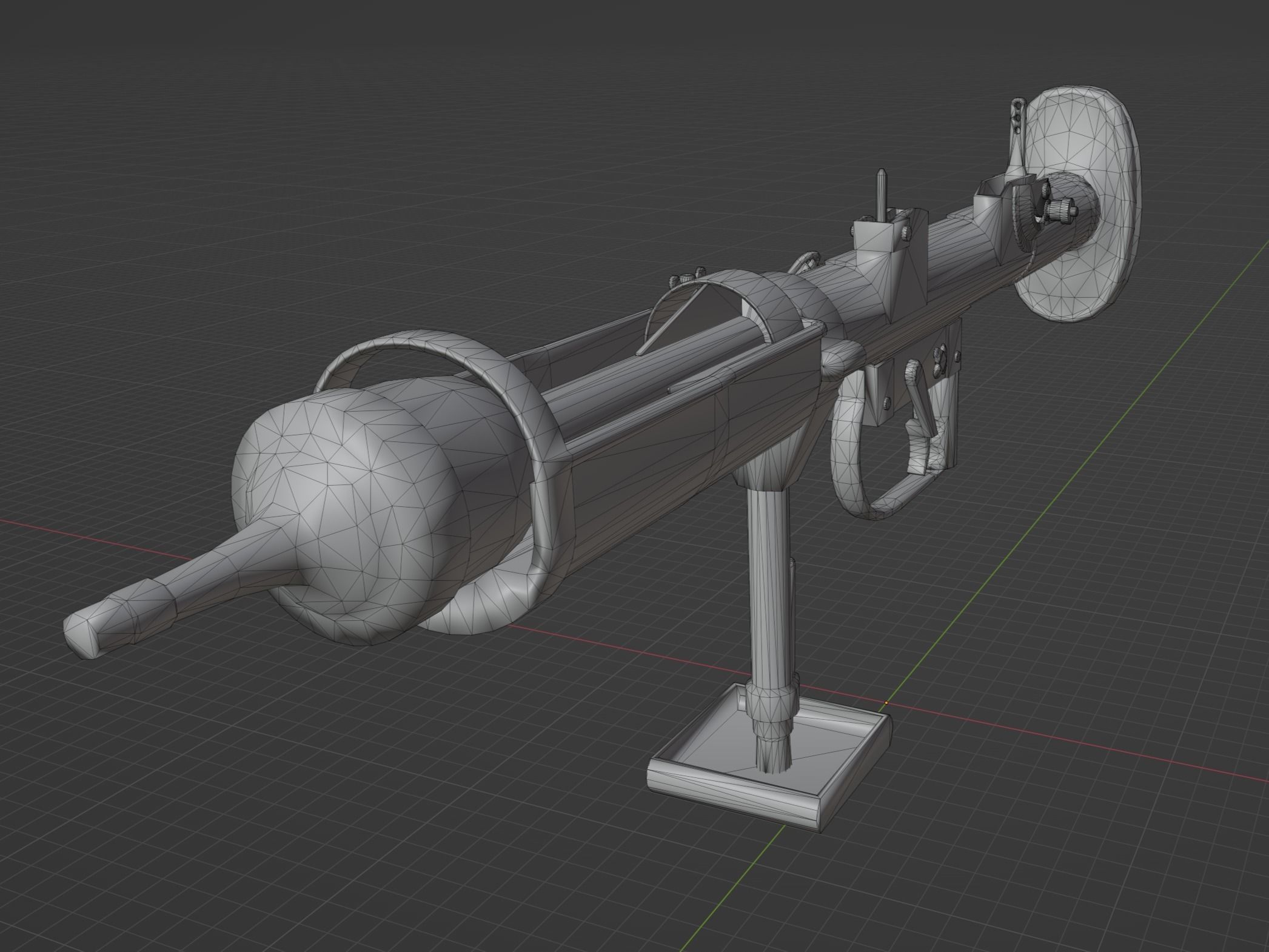 PIAT Anti Tank Low-poly 3D model_9