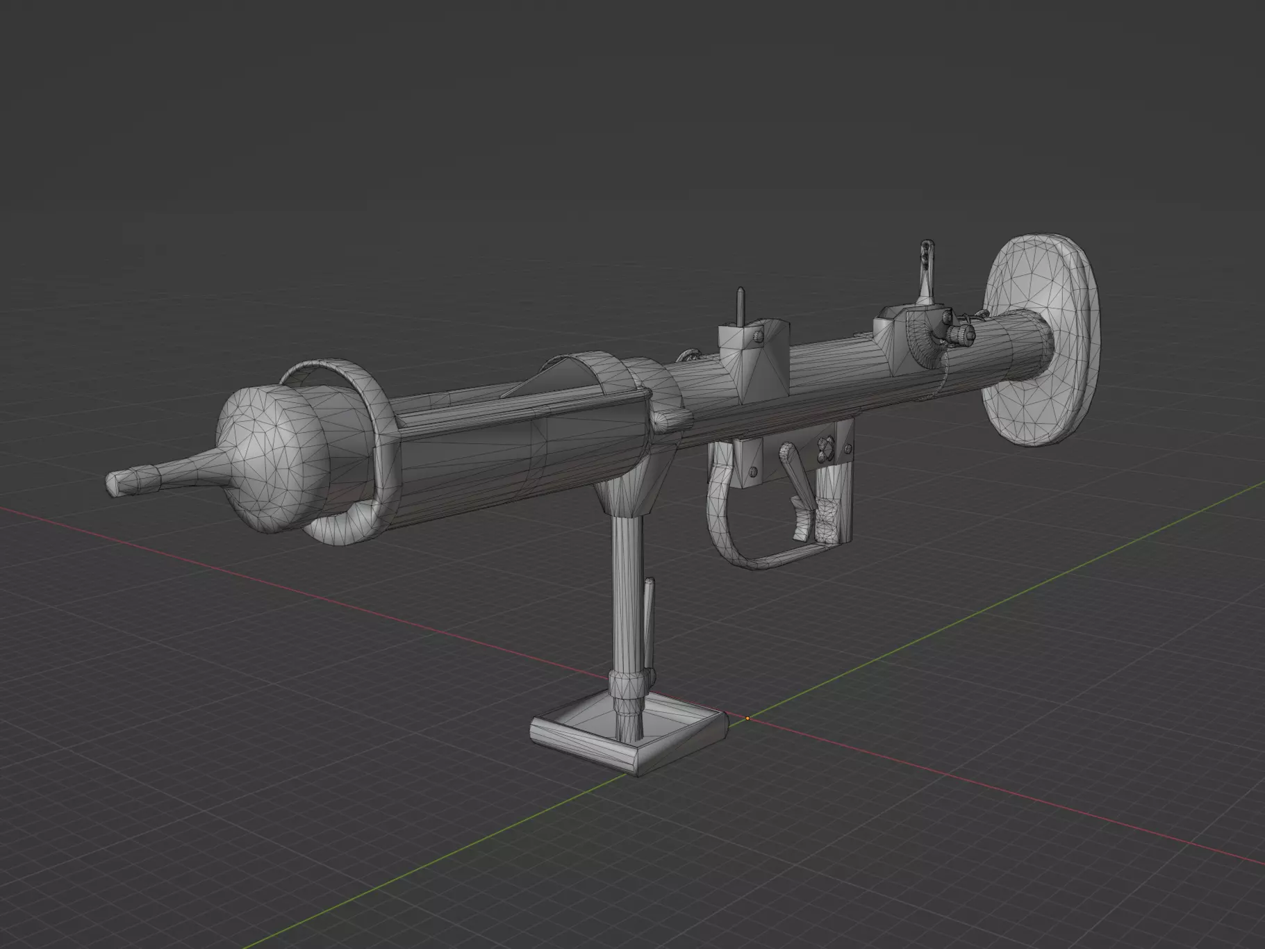 PIAT Anti Tank Low-poly 3D model_0