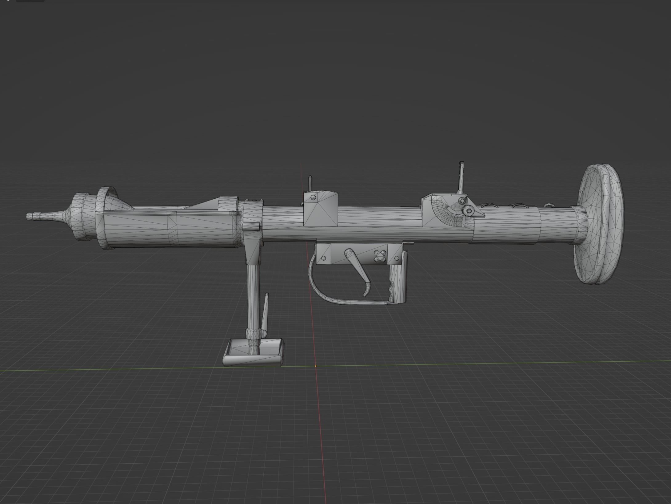 PIAT Anti Tank Low-poly 3D model_1