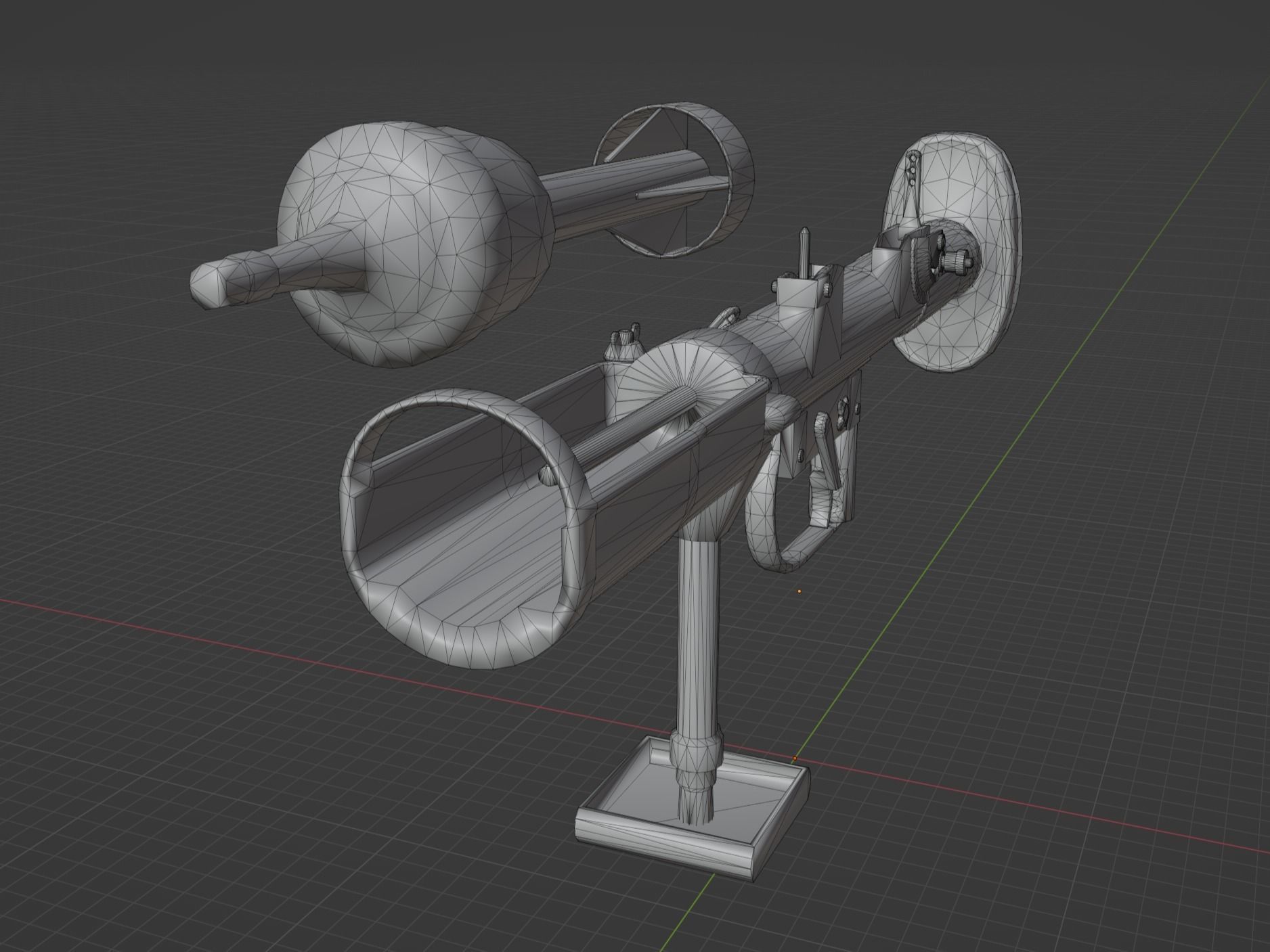 PIAT Anti Tank Low-poly 3D model_10