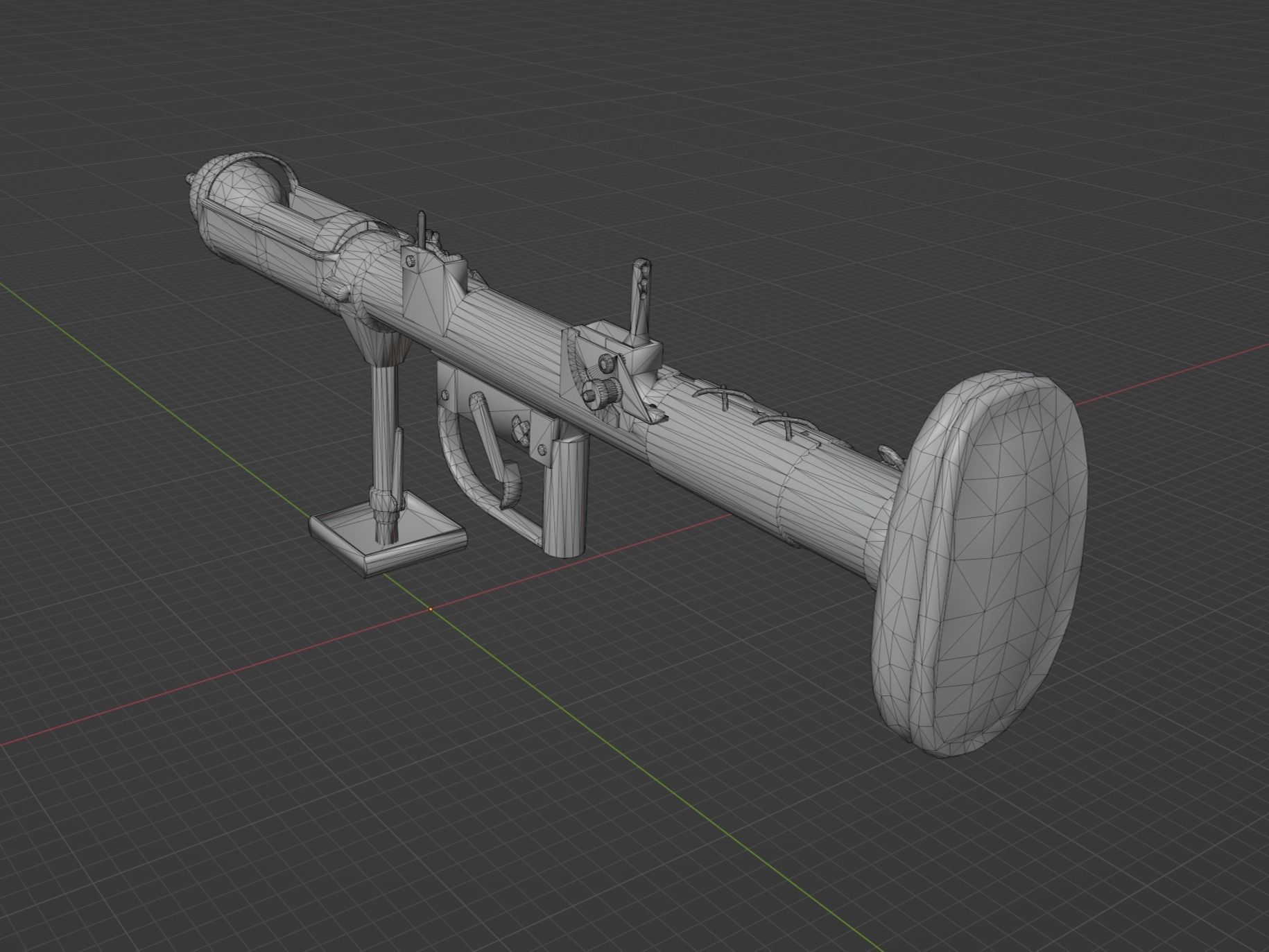 PIAT Anti Tank Low-poly 3D model_2