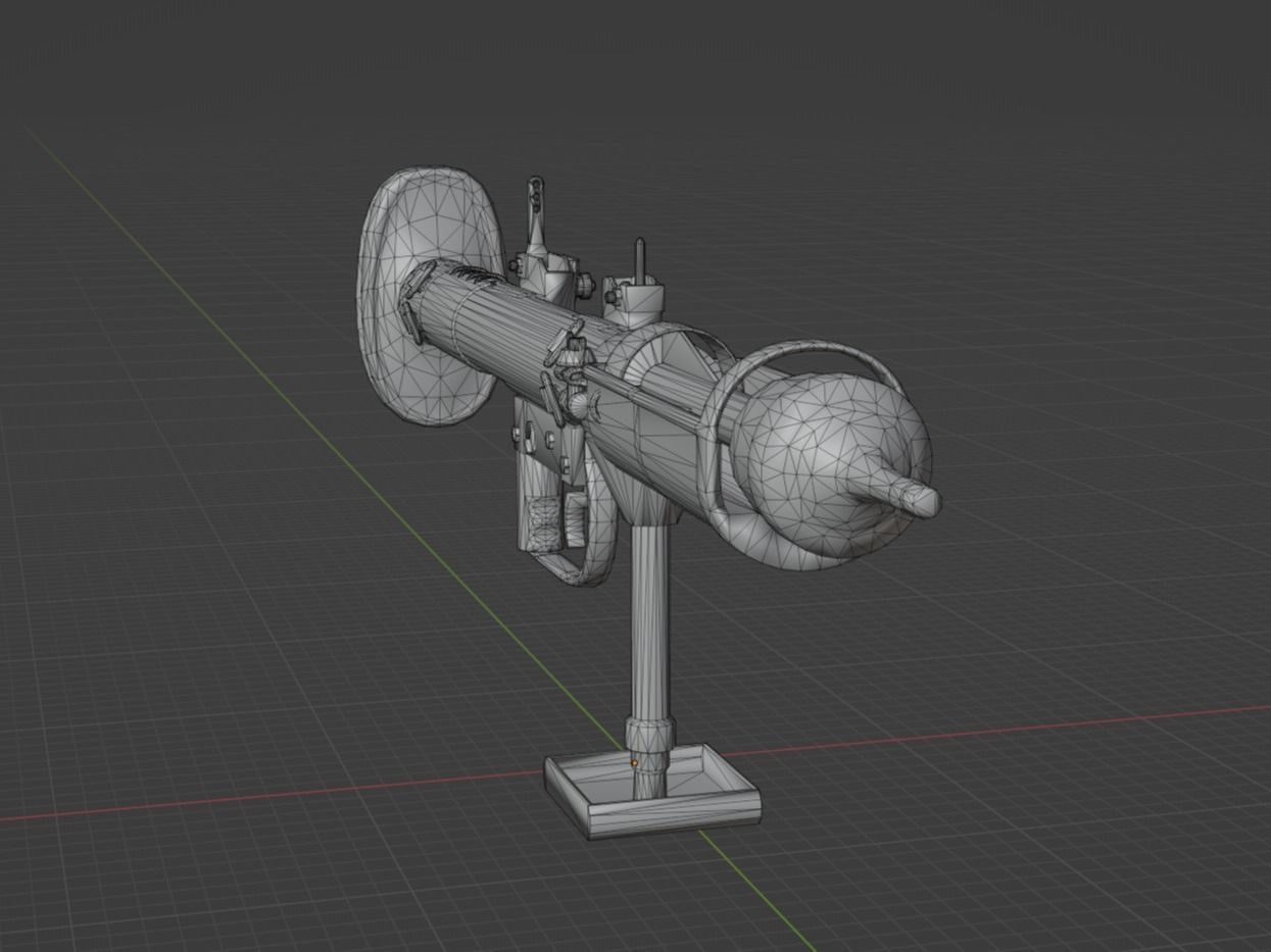 PIAT Anti Tank Low-poly 3D model_7