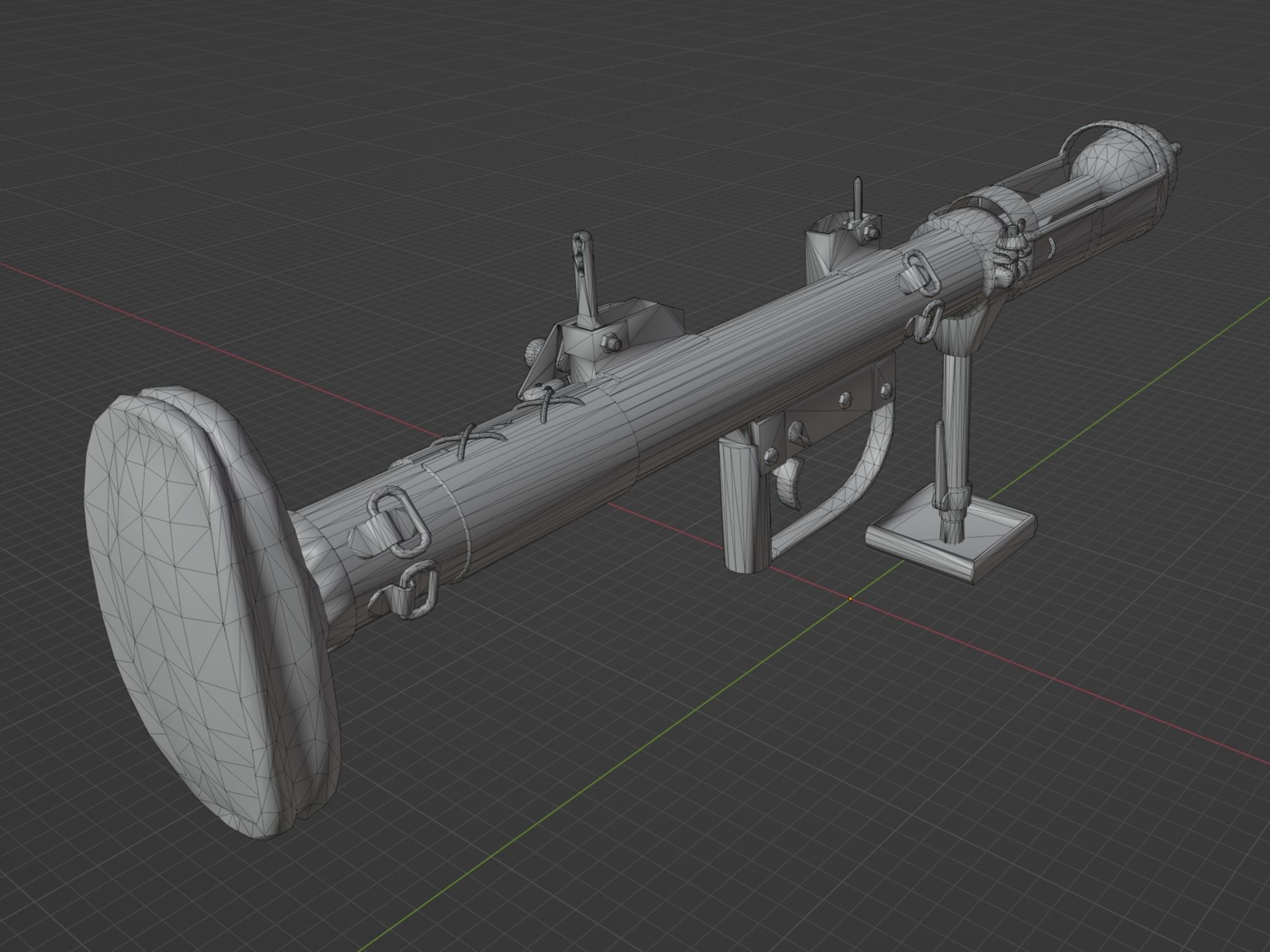 PIAT Anti Tank Low-poly 3D model_5