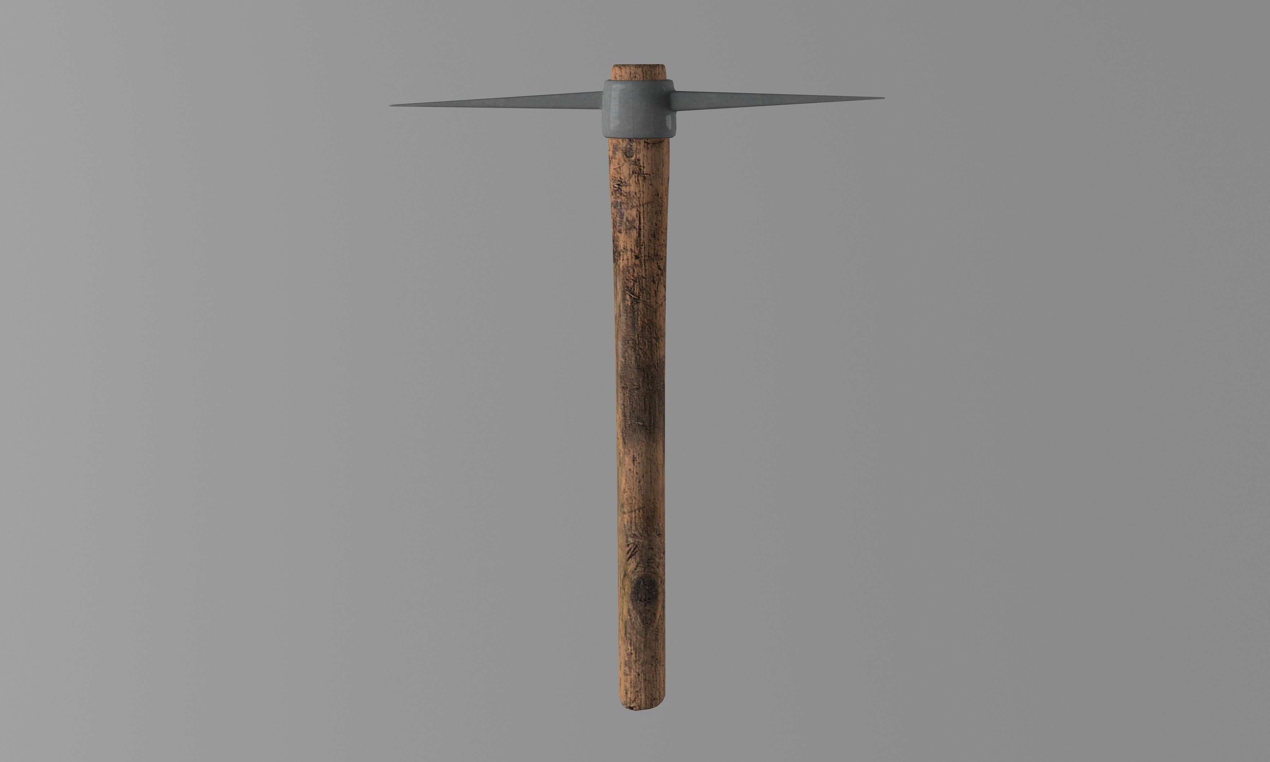 Pick Axe Tools Low-poly 3D model_10