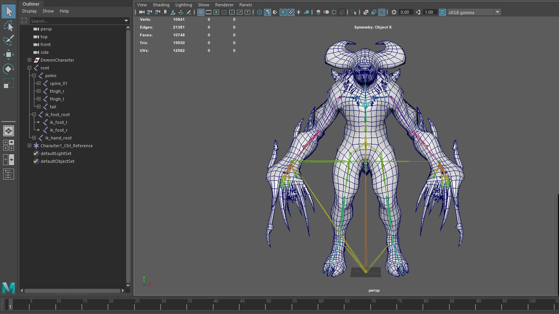 Demon Character 7 Low-poly 3D model_29