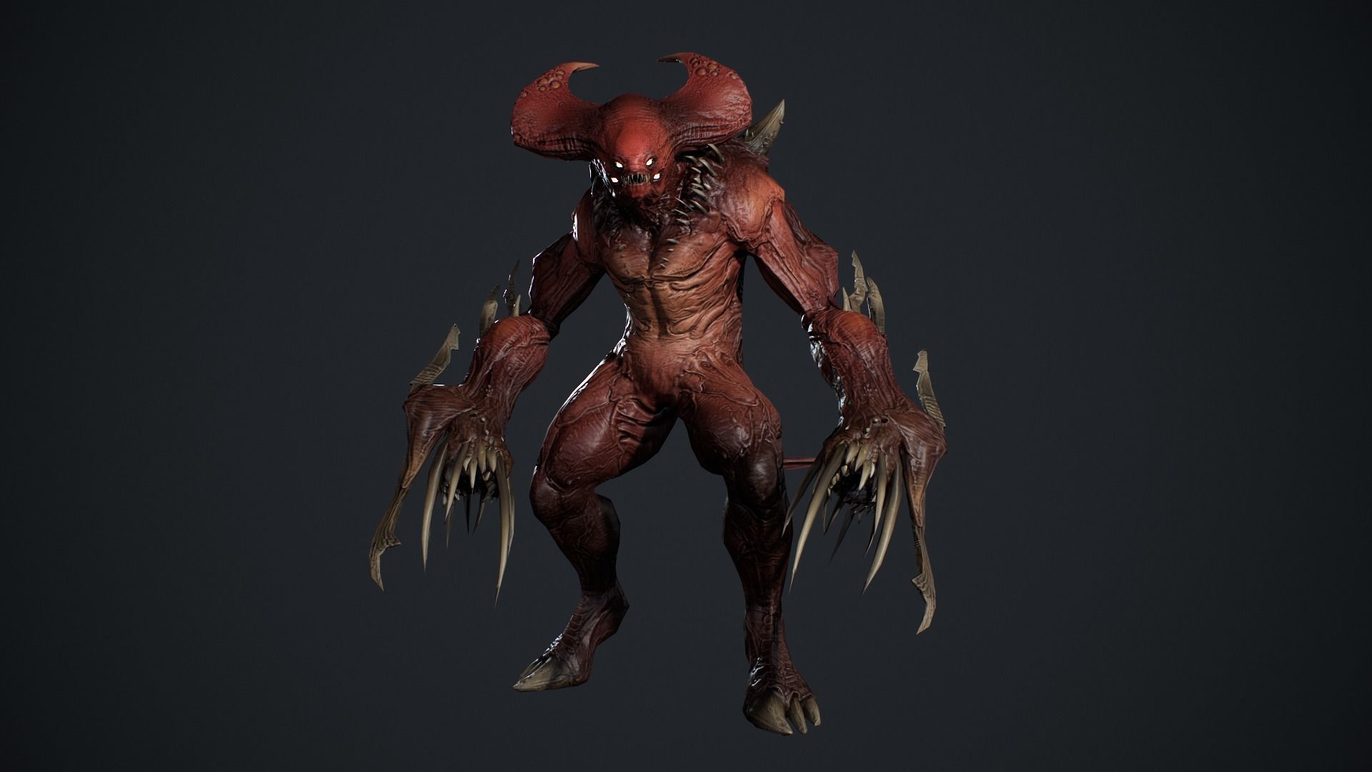 Demon Character 7 Low-poly 3D model_11