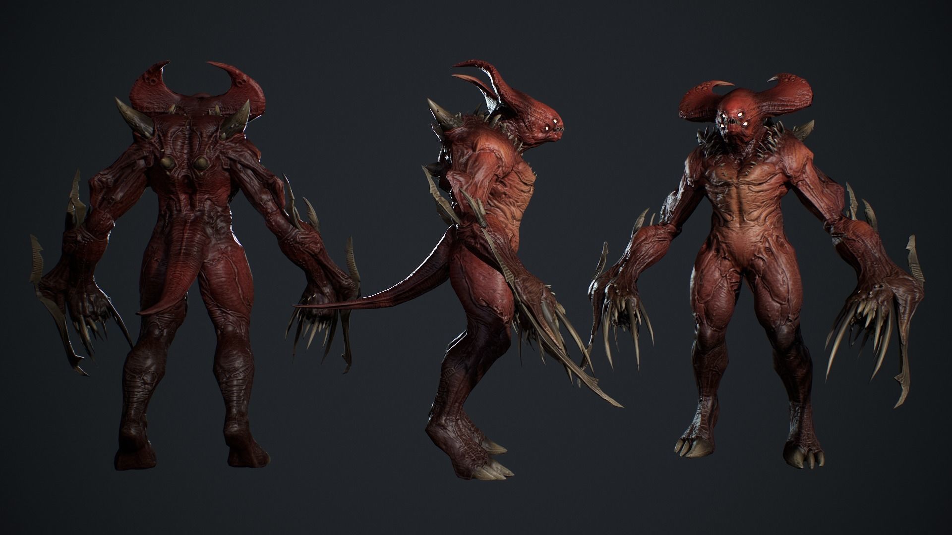 Demon Character 7 Low-poly 3D model_9