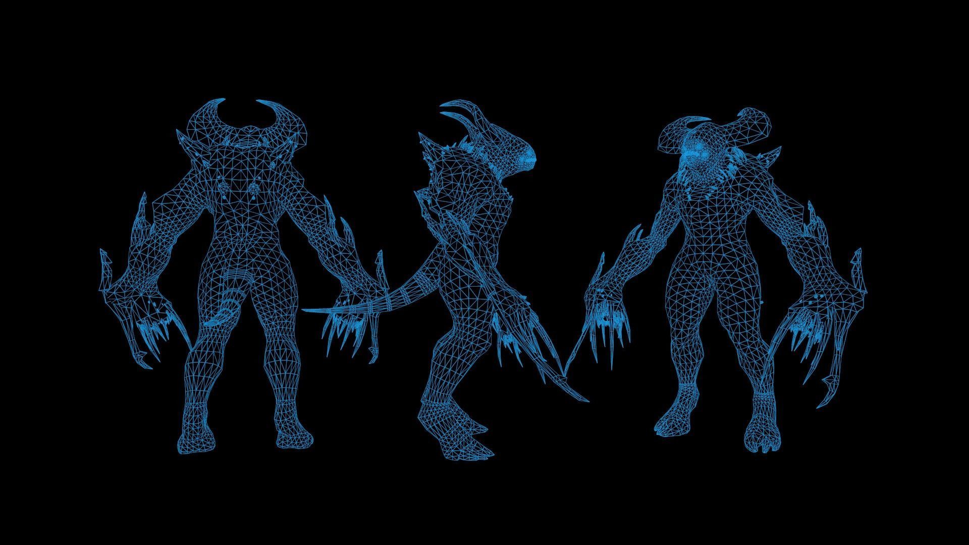 Demon Character 7 Low-poly 3D model_10