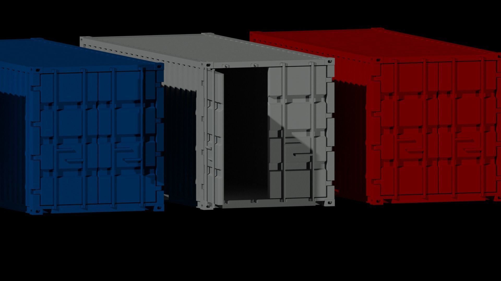 20ft shipping container 3D print model_8