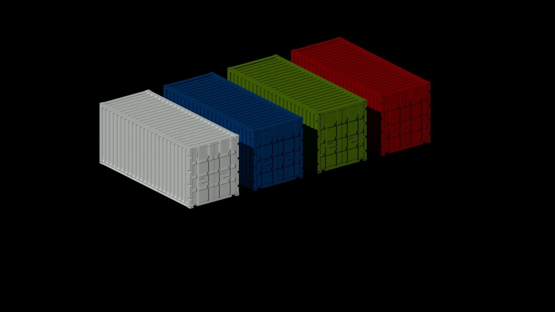 20ft shipping container 3D print model_7