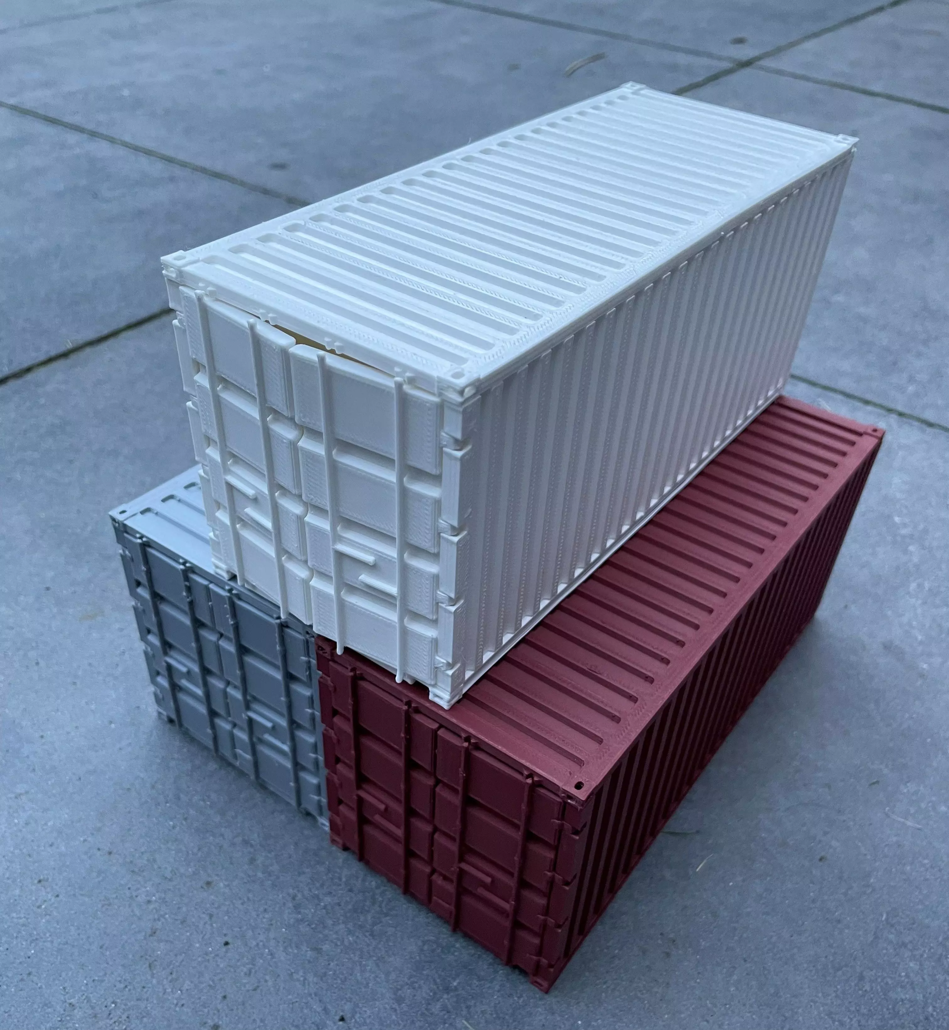 20ft shipping container 3D print model_0