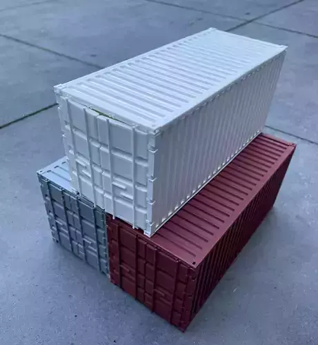 20ft shipping container 3D print model