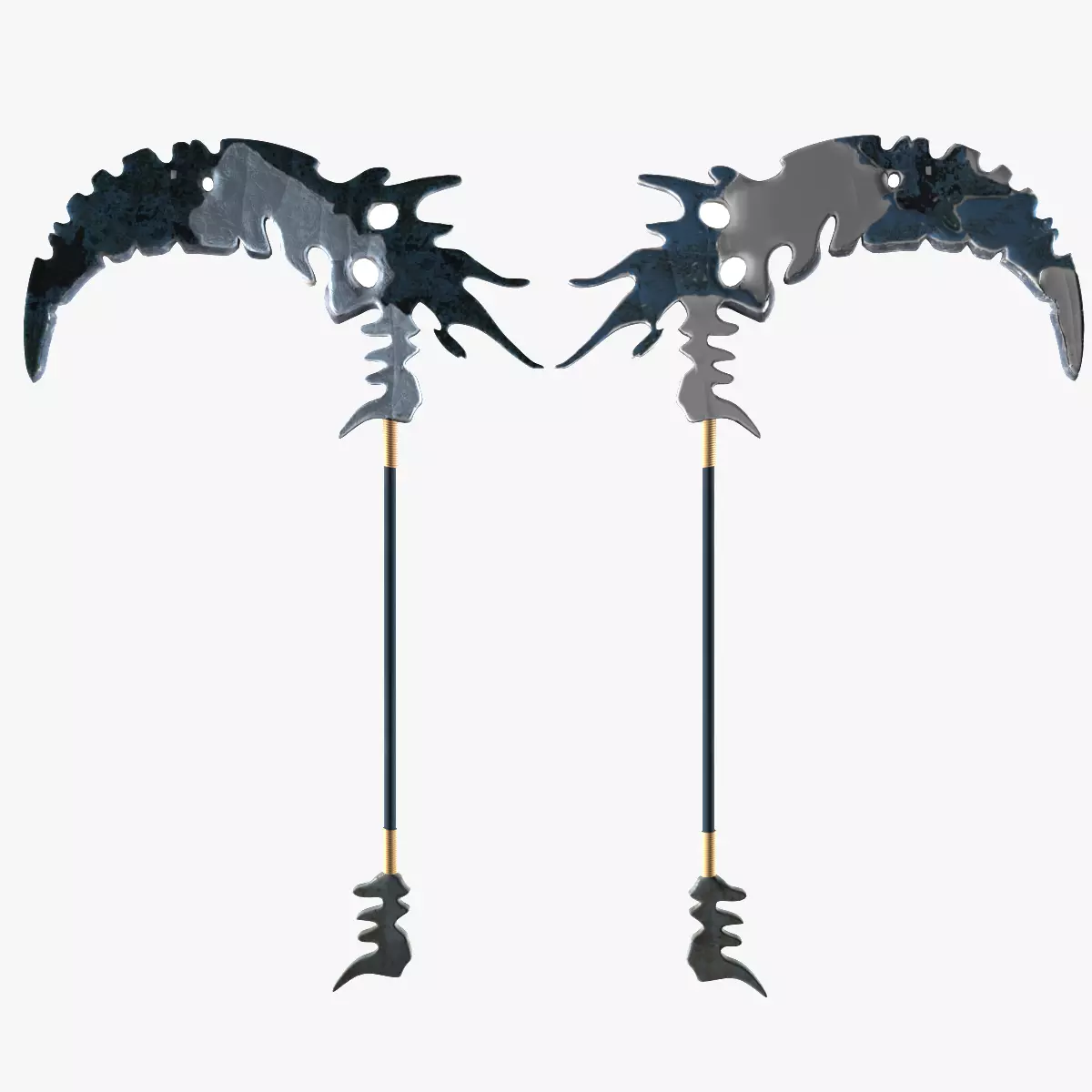 Scythe Low-poly 3D model_0