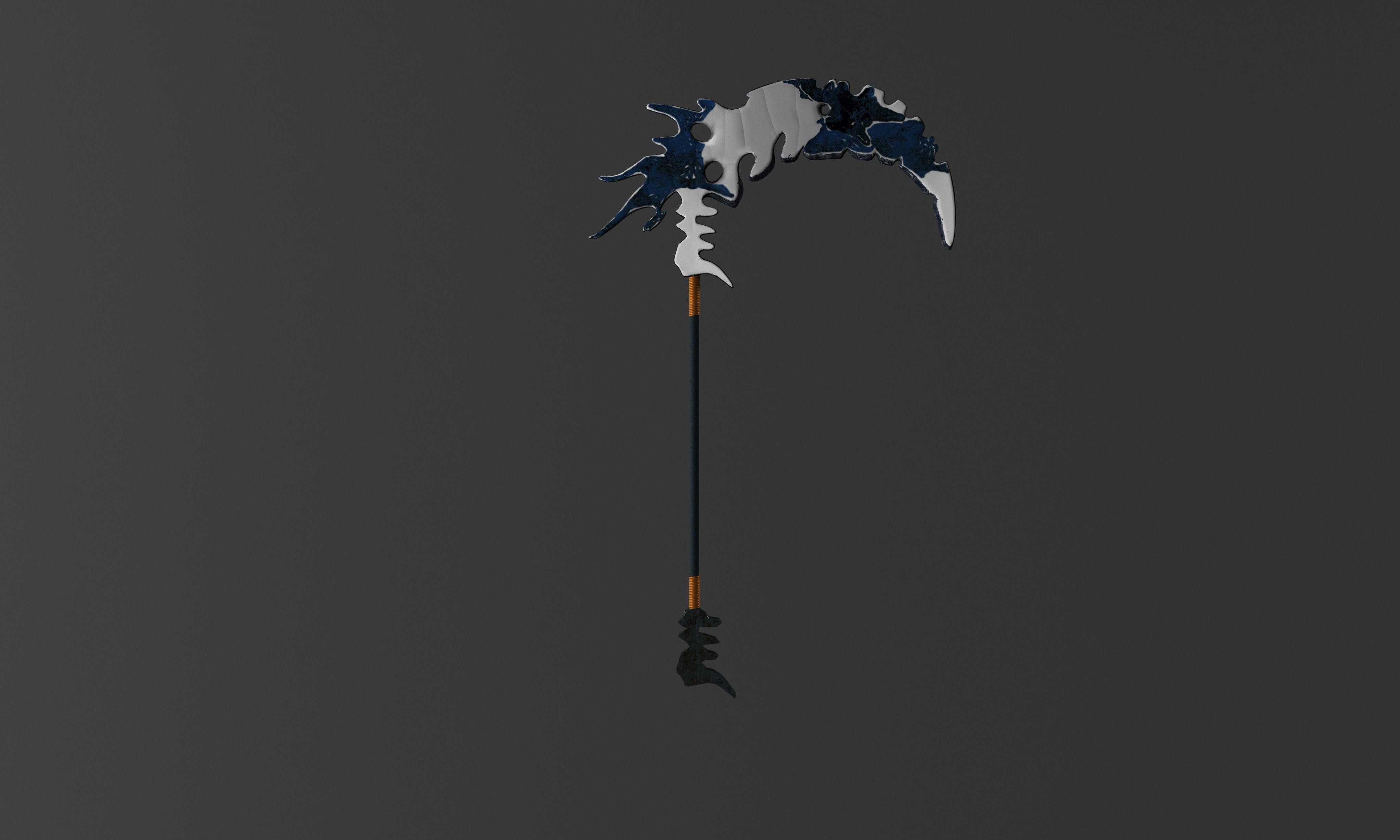 Scythe Low-poly 3D model_11